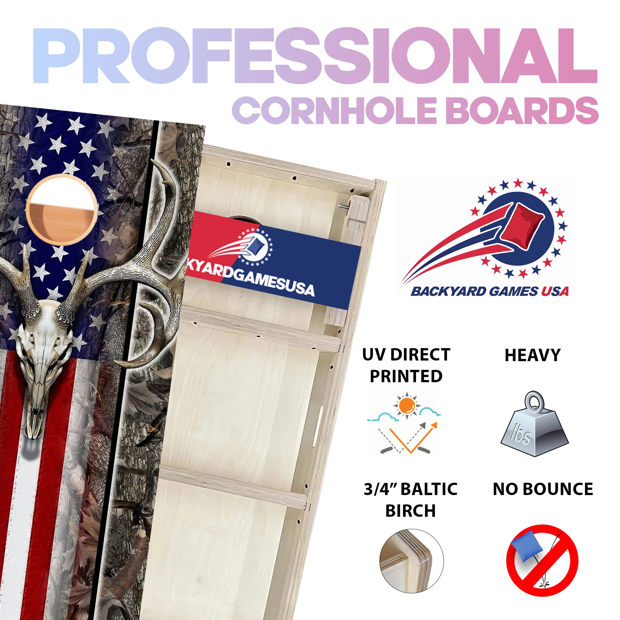 Skull Flag Professional Cornhole Boards