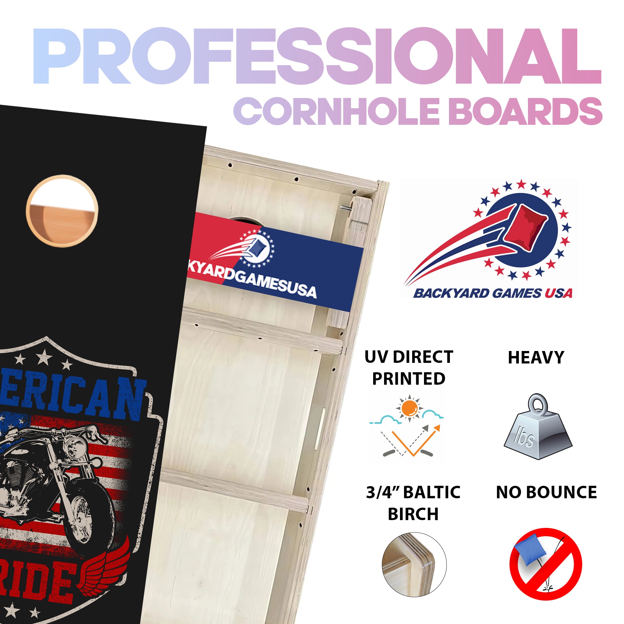 American Pride Professional Cornhole Boards
