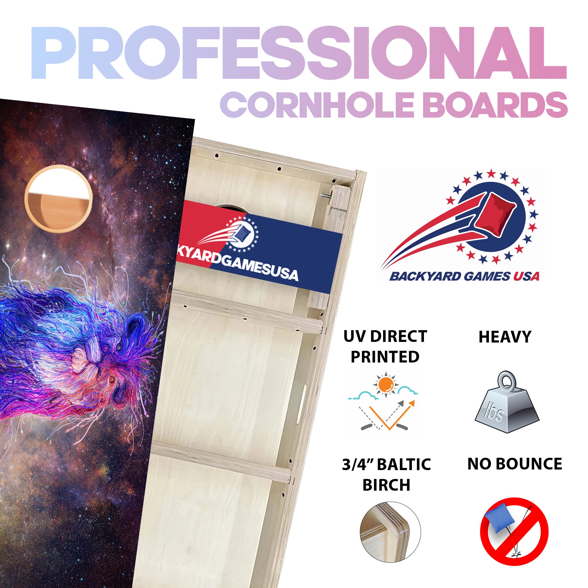 Purple Lion Professional Cornhole Boards