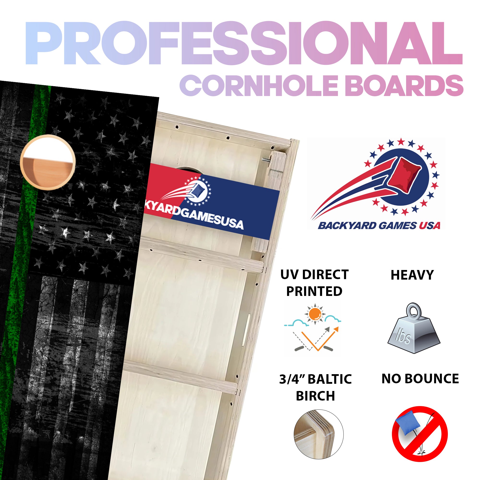 Armed Forces Professional Cornhole Boards