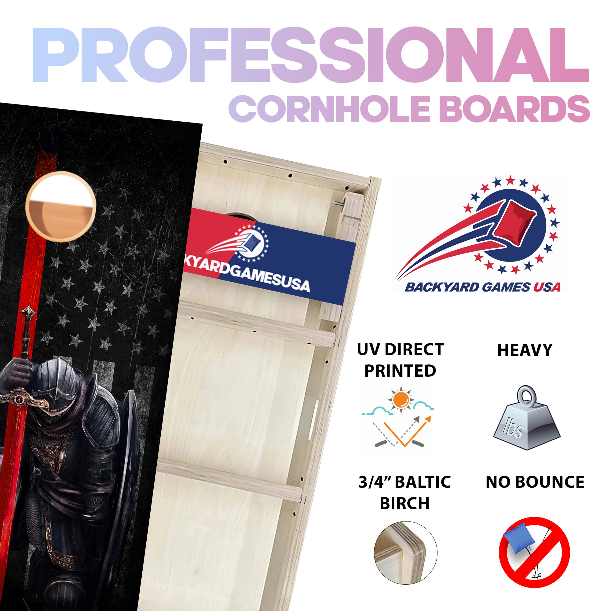 Red Line Warrior Professional Cornhole Boards