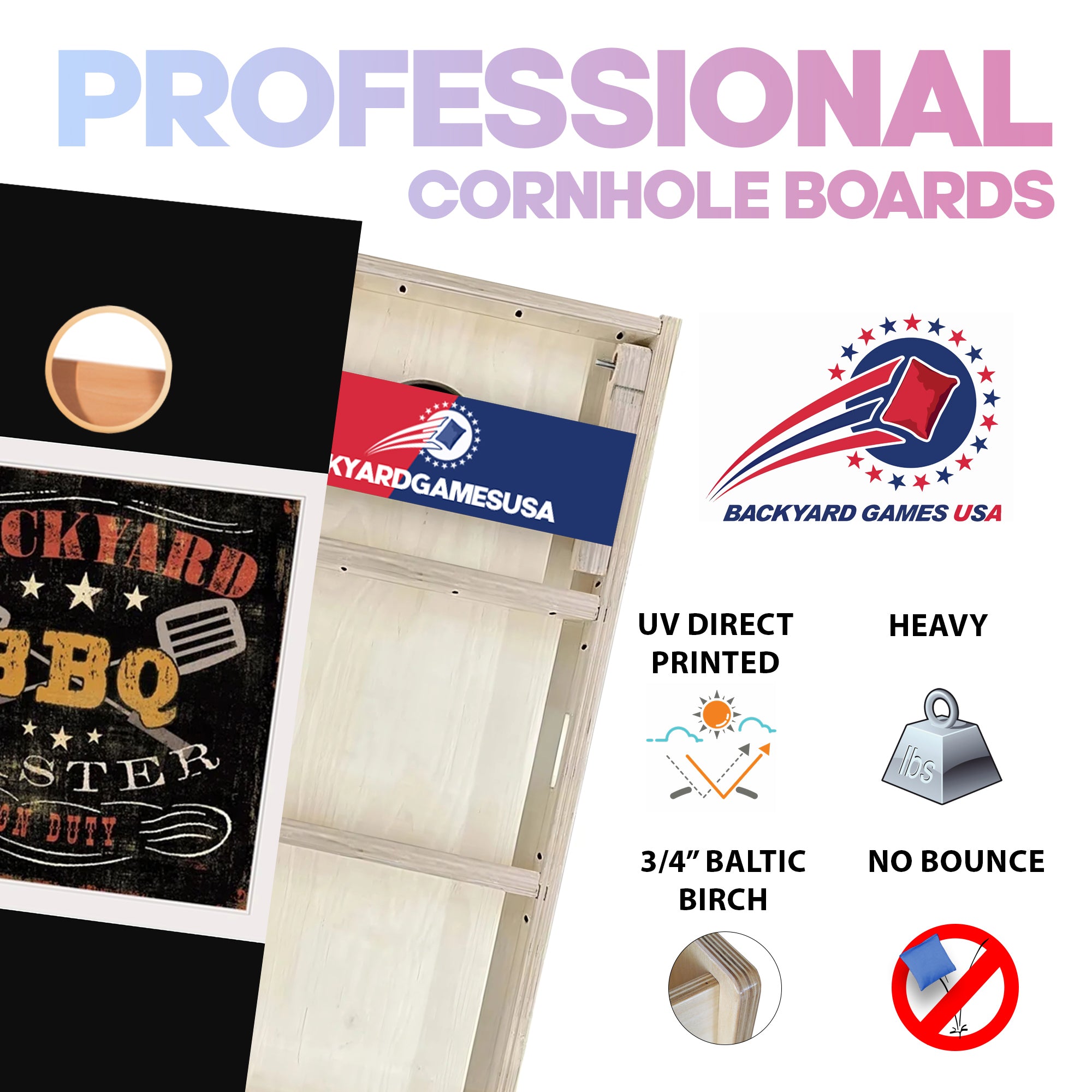Backyard BBQ Master Professional Cornhole Boards