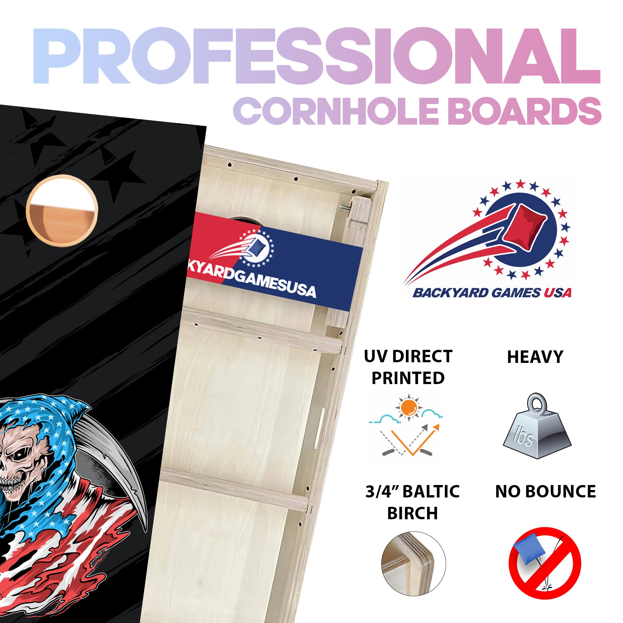 Grim Reaper Professional Cornhole Boards