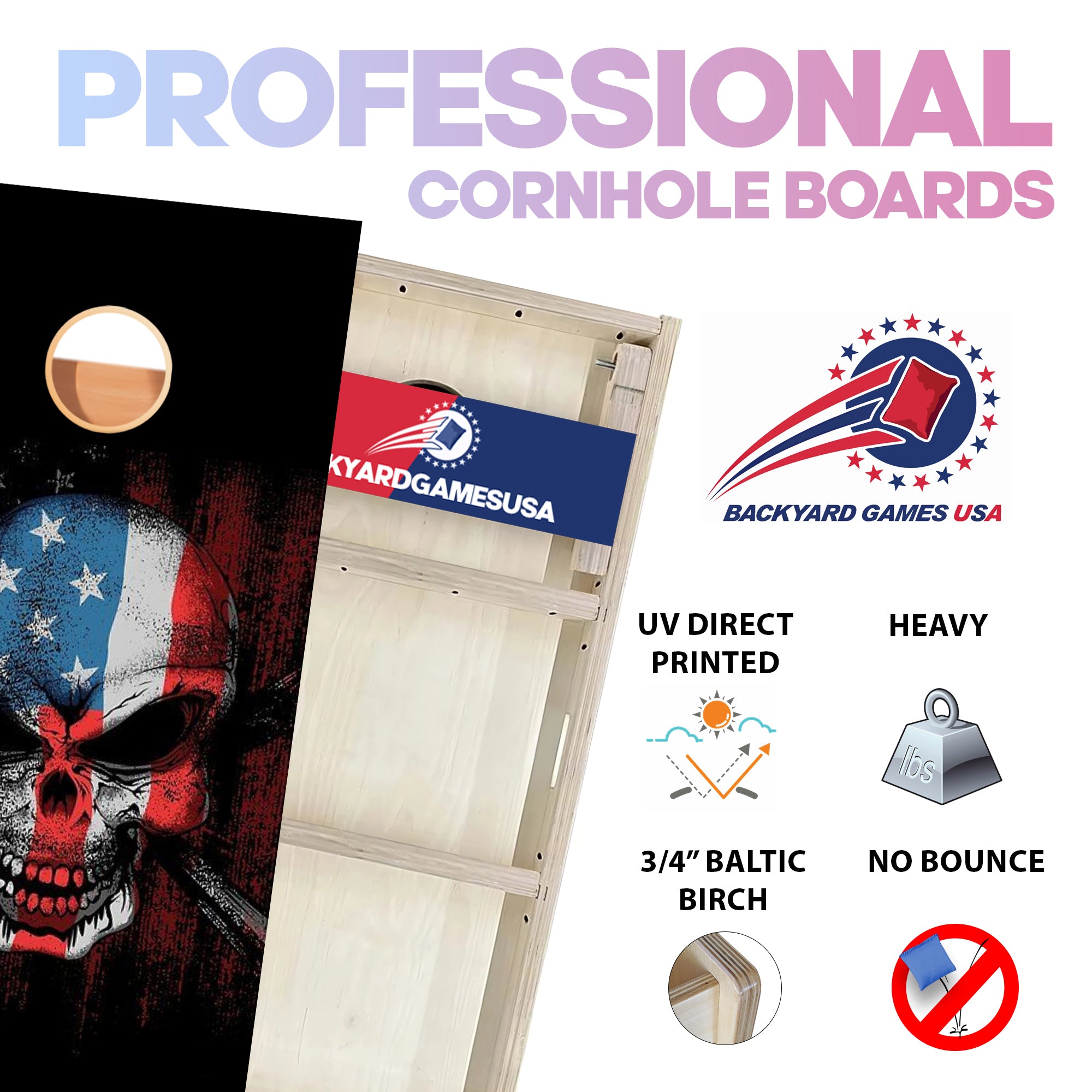 Skull Bones Professional Cornhole Boards