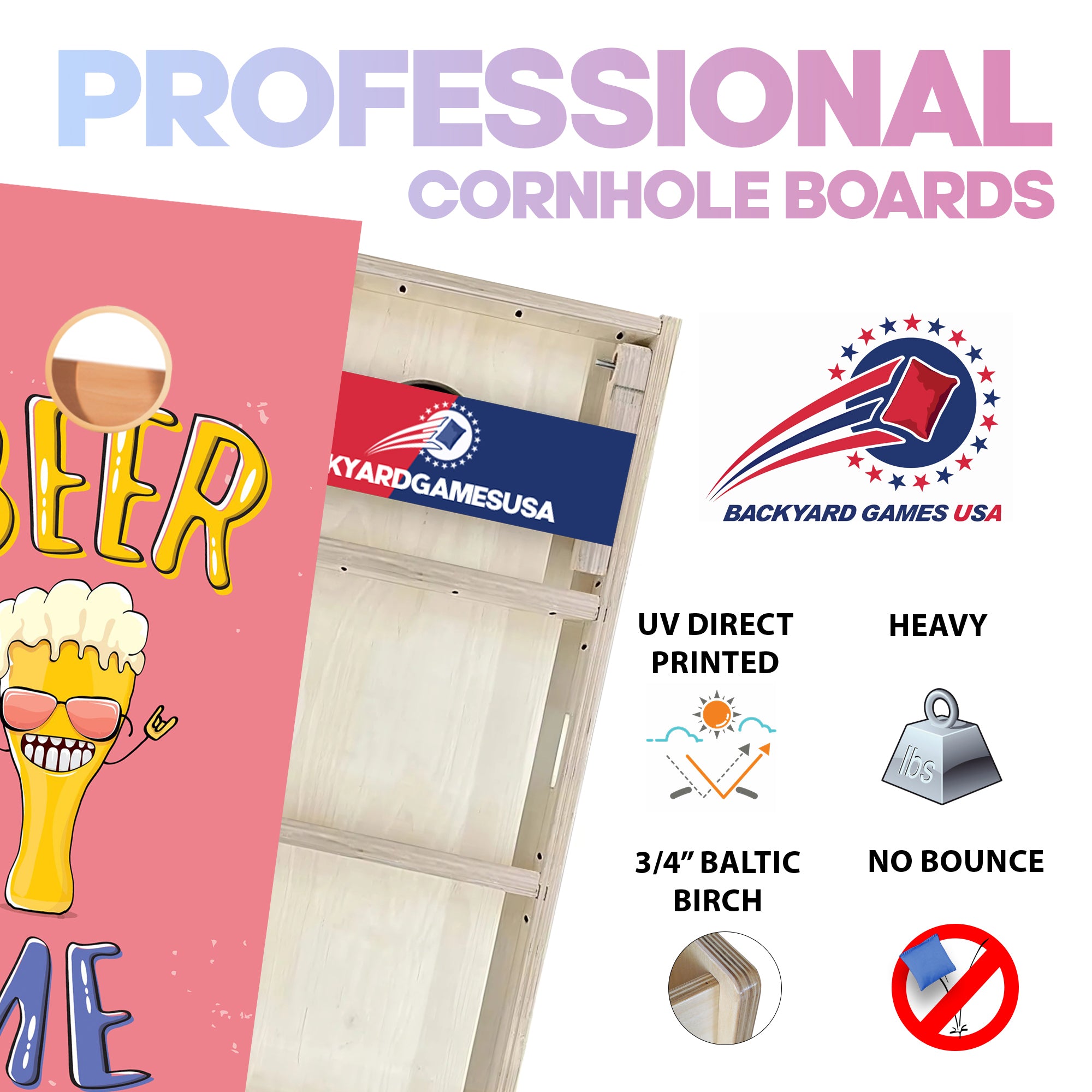 BEER ME Professional Cornhole Boards