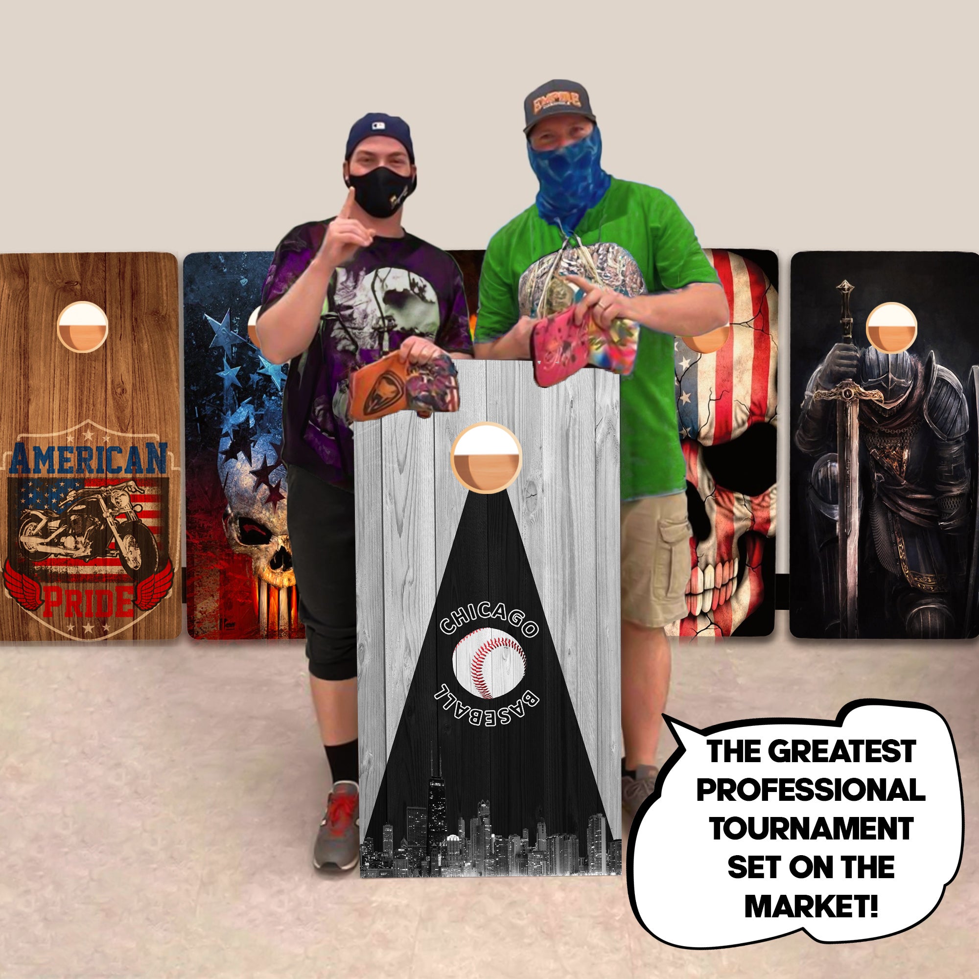 Chicago Baseball Professional Cornhole Boards