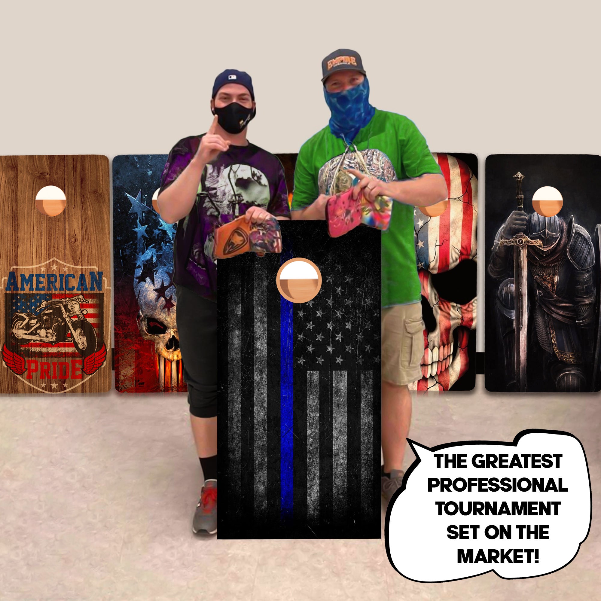 Blue Line Professional Cornhole Boards