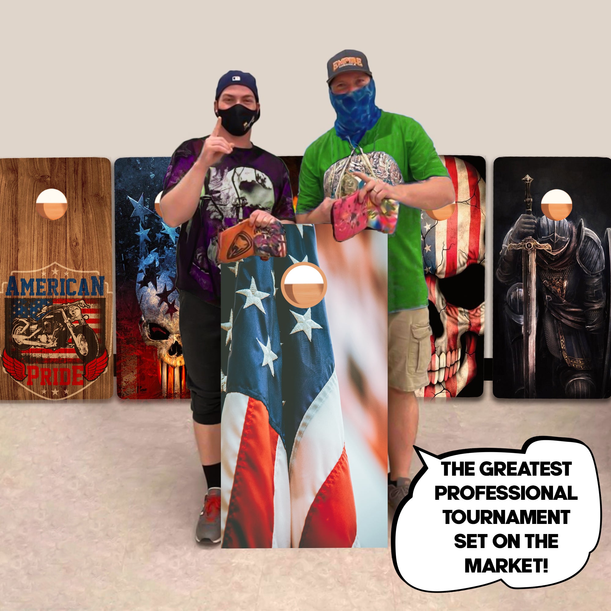 US Flag Professional Cornhole Boards