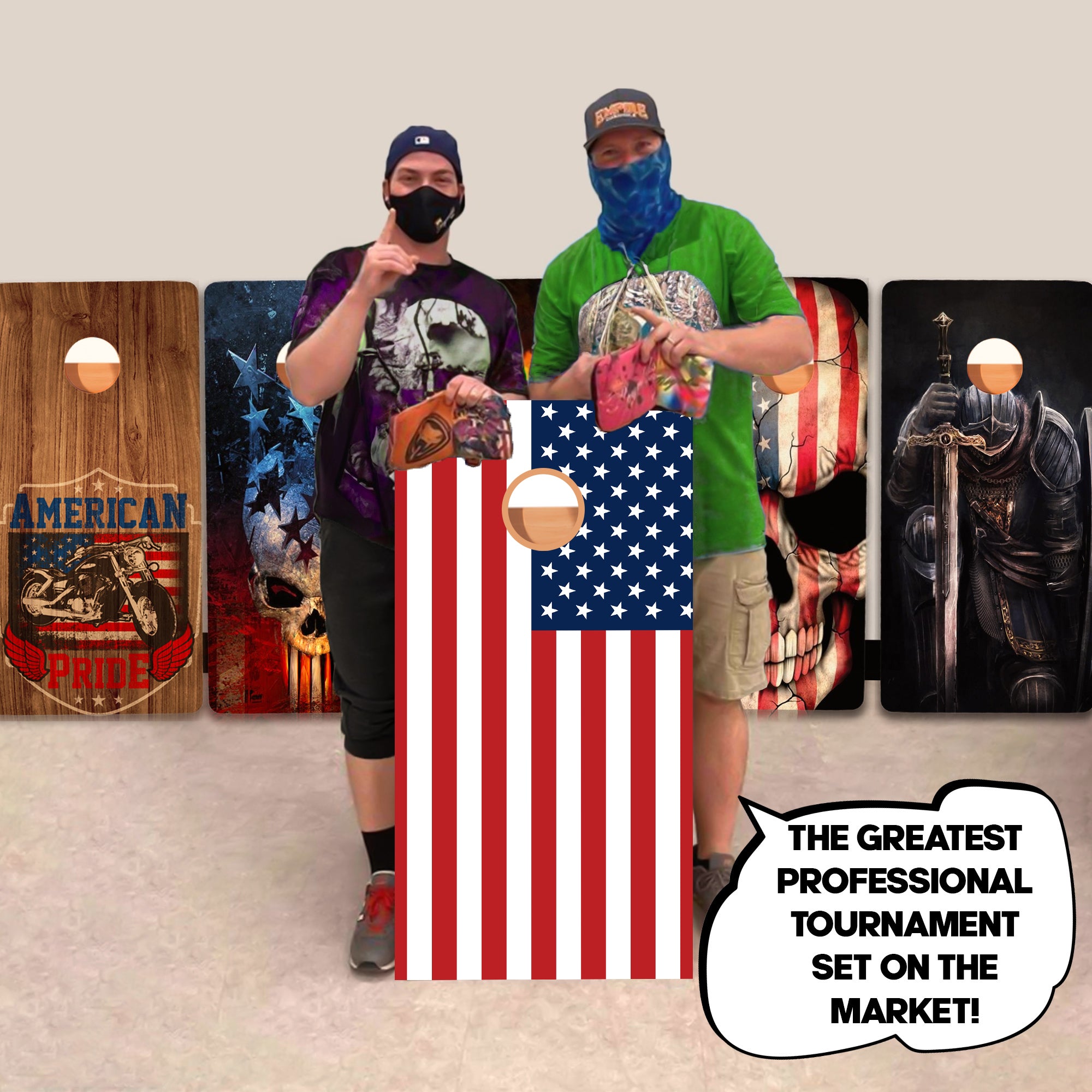 US Flag Professional Cornhole Boards