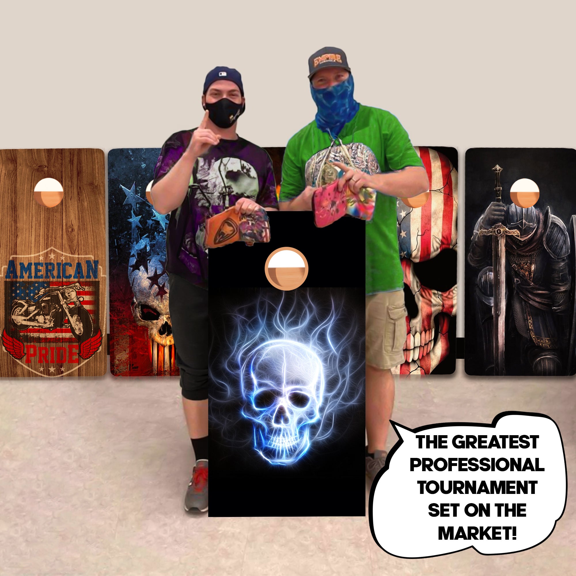 Windy Skull Professional Cornhole Boards