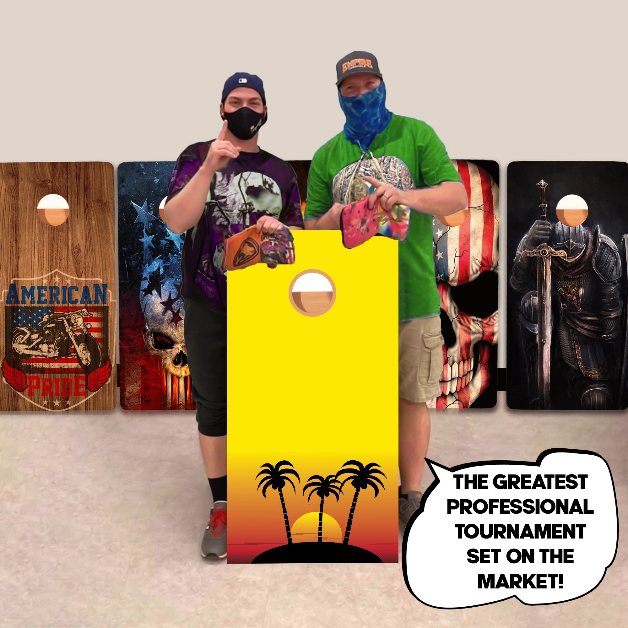 Sunset Palms Professional Cornhole Boards
