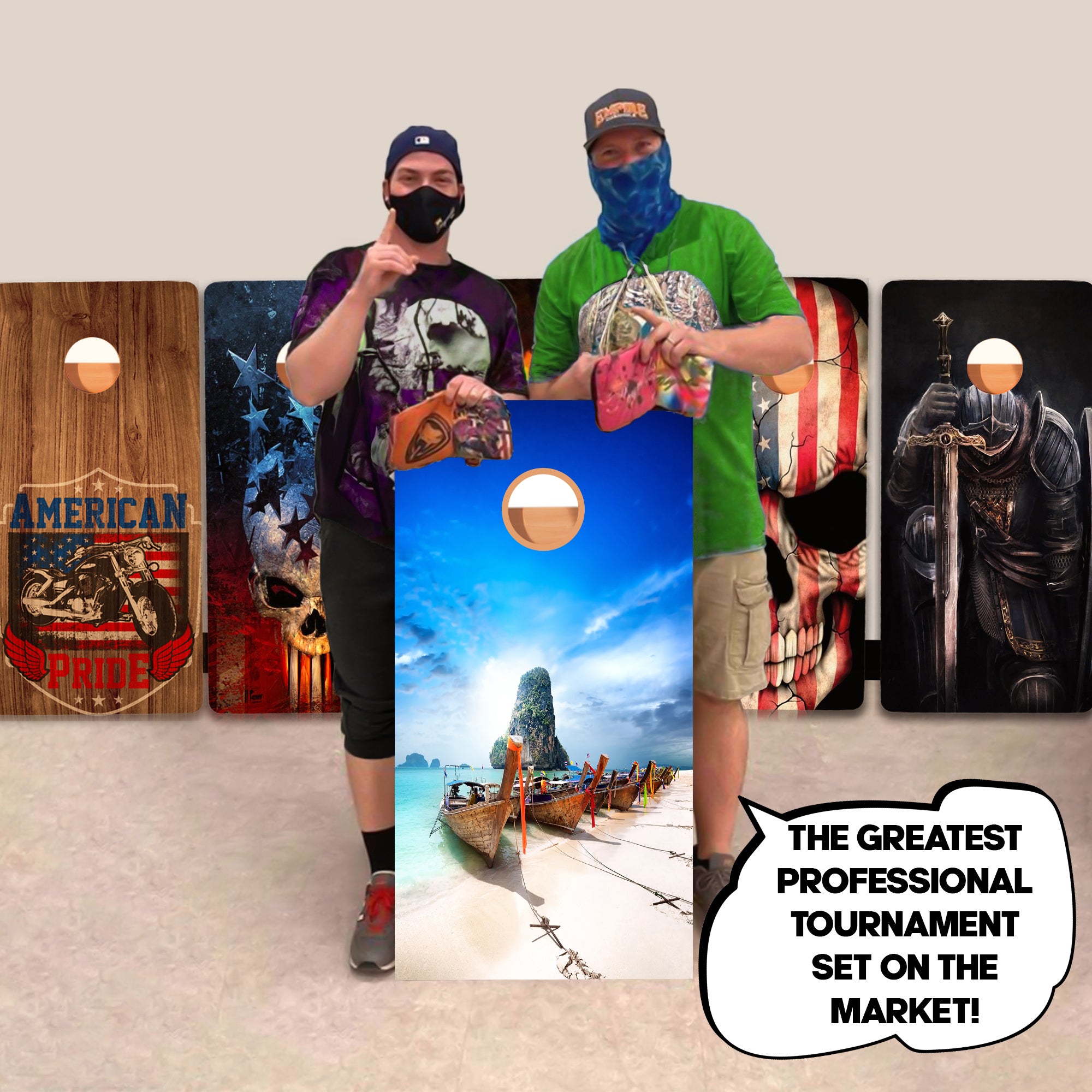 Kayak Beach Professional Cornhole Boards