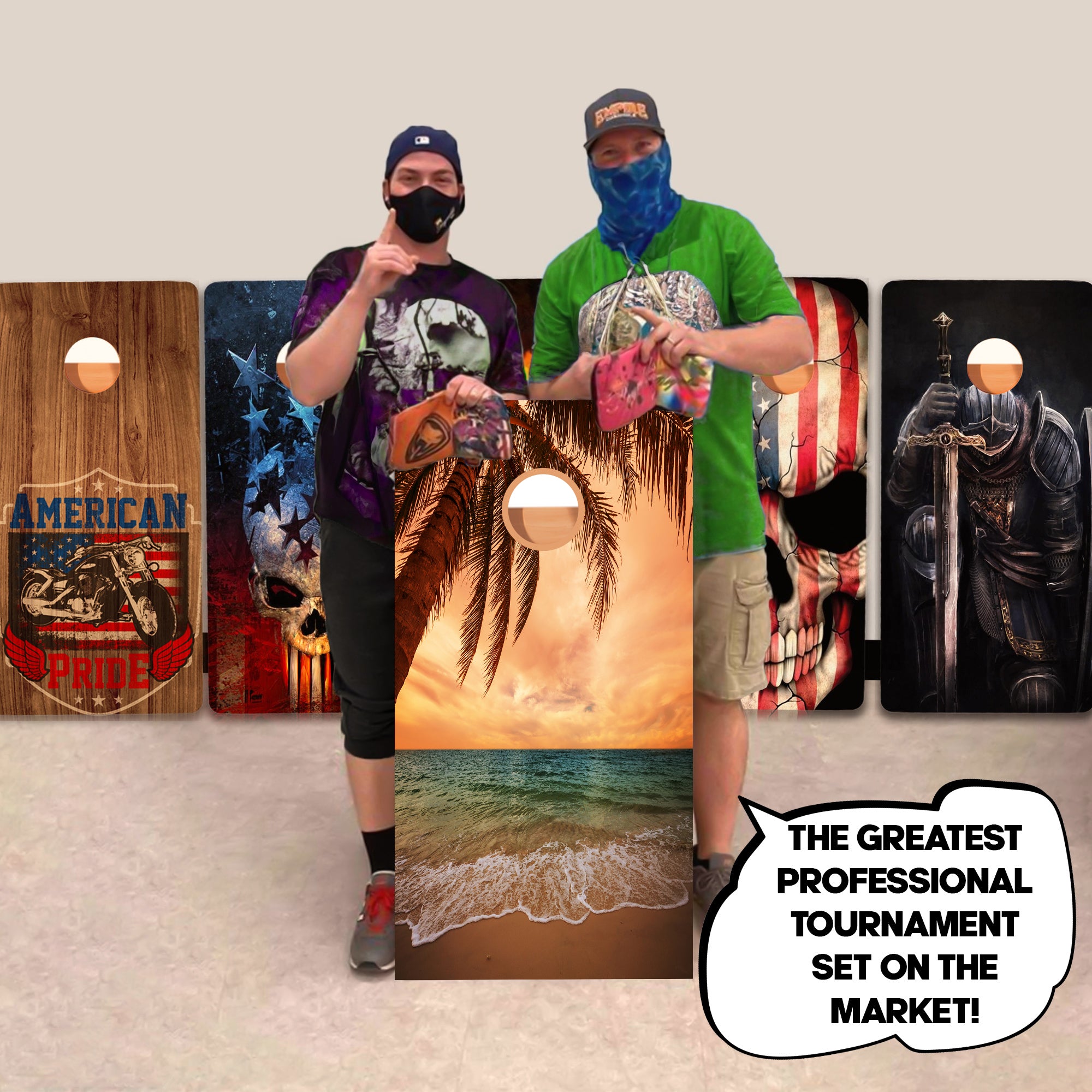 Ocean Colorful Professional Cornhole Boards