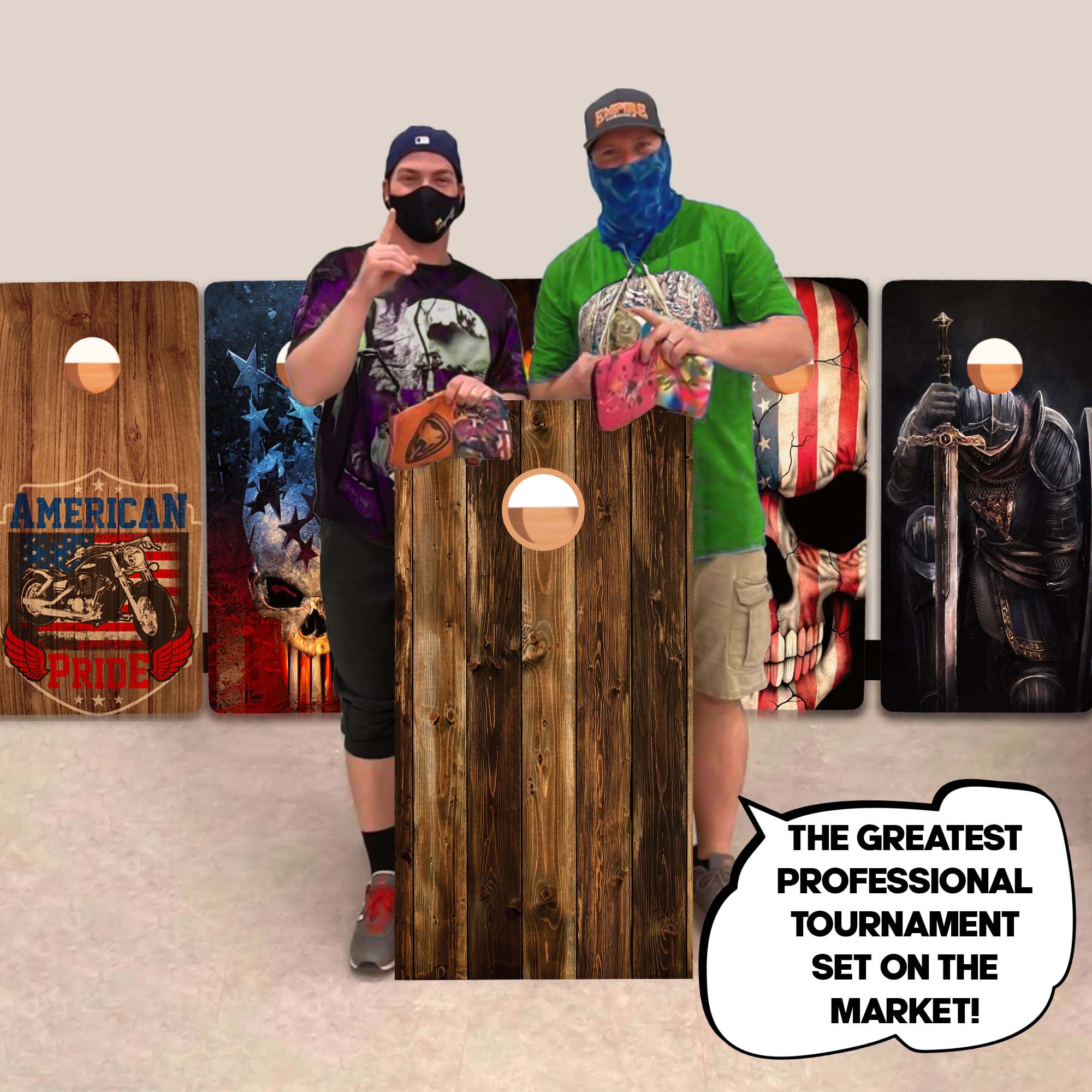 Dark Stain Professional Cornhole Boards