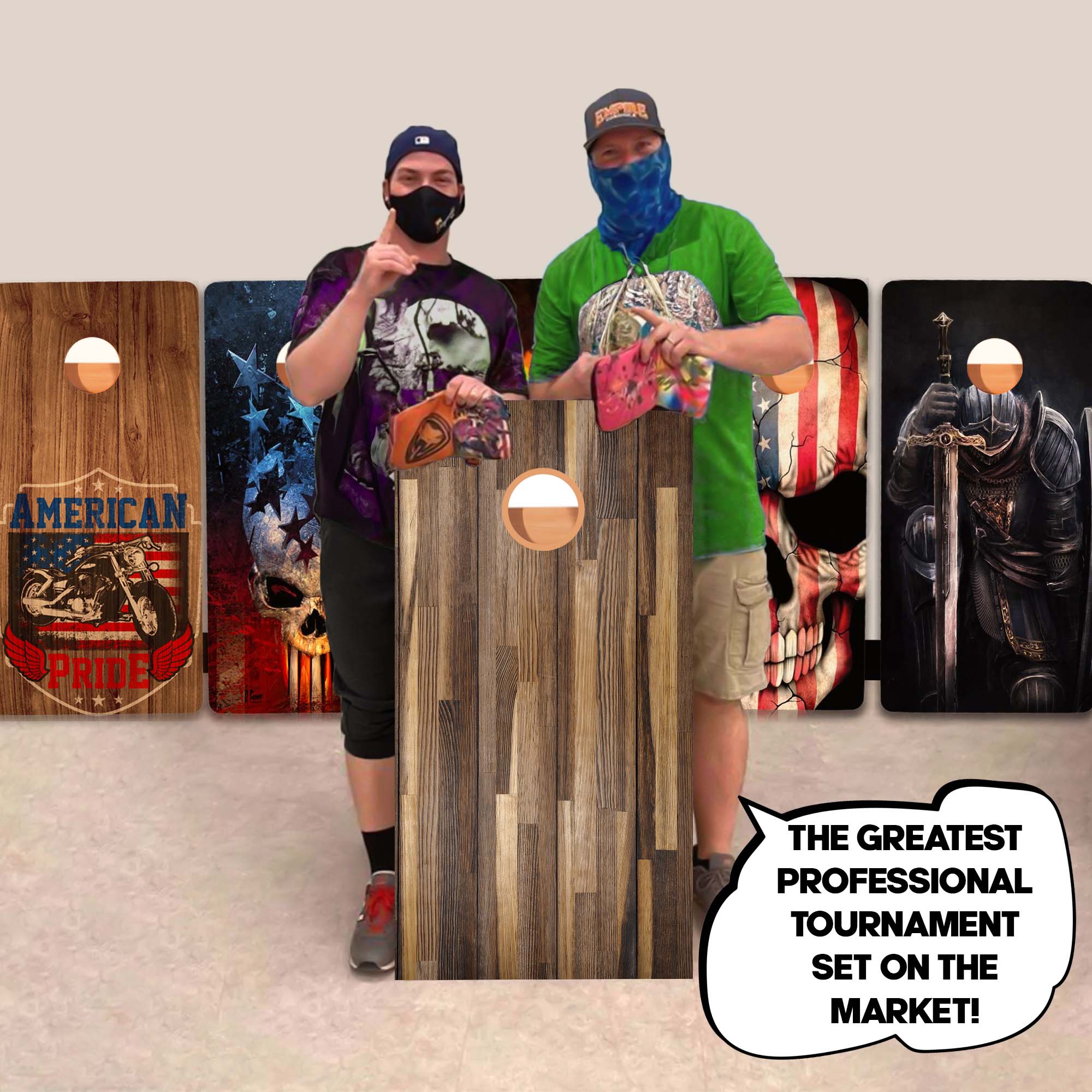 Plank Stained Professional Cornhole Boards