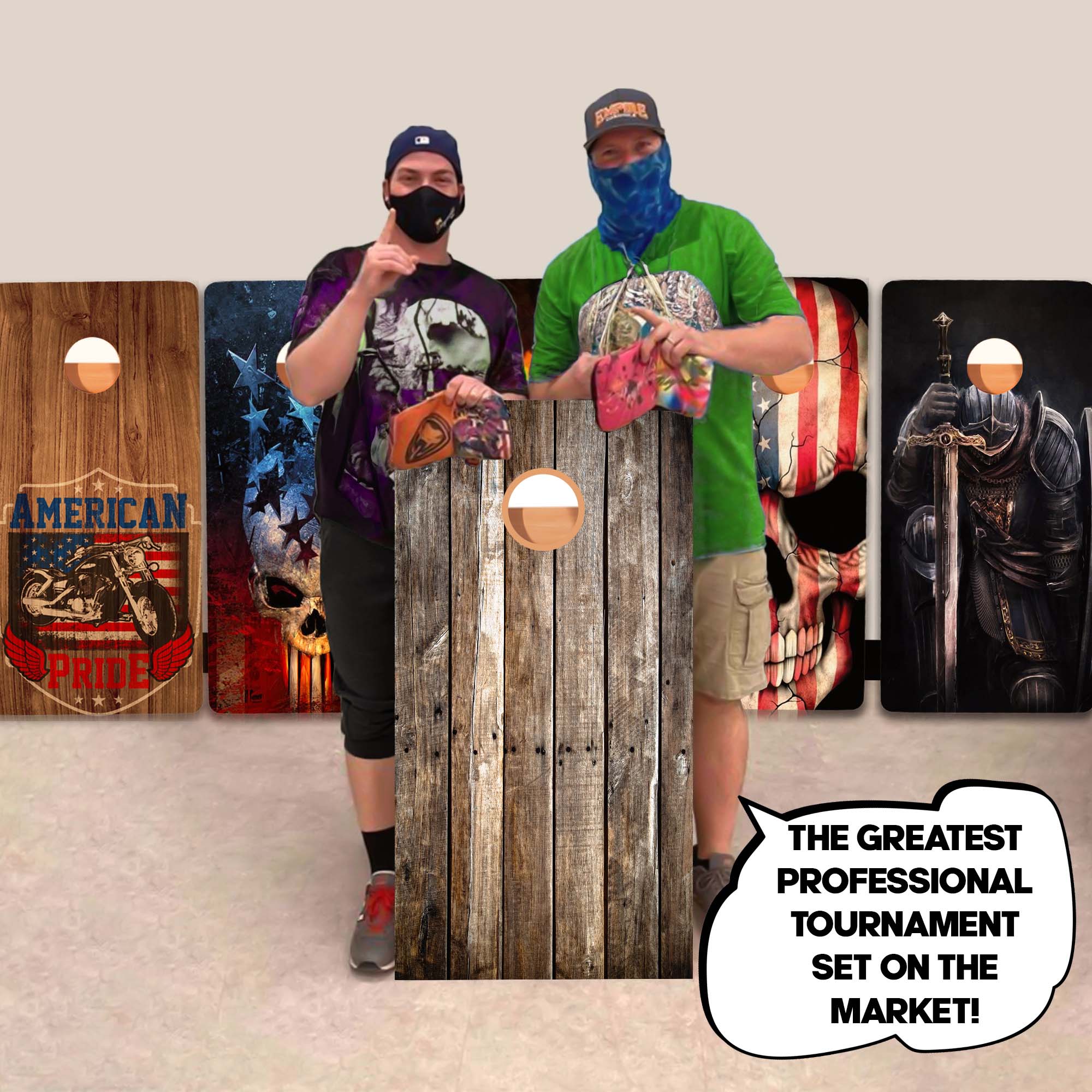 Medium Stain Professional Cornhole Boards