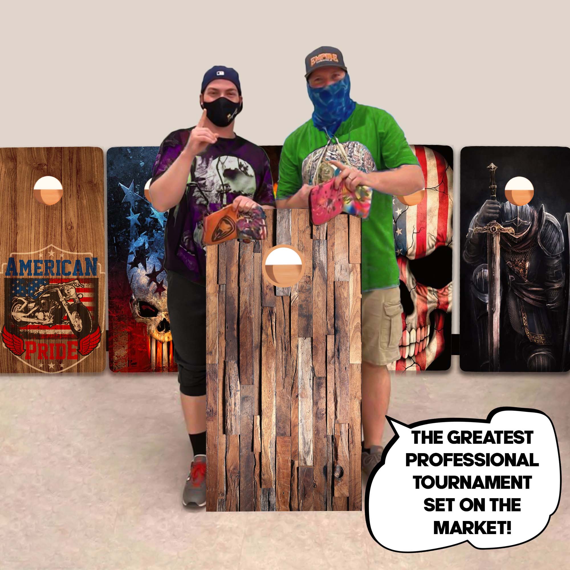 Light Planks Professional Cornhole Boards
