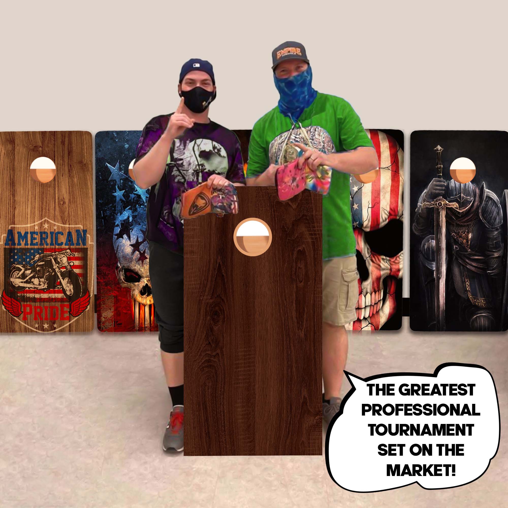 Dark Brown Professional Cornhole Boards