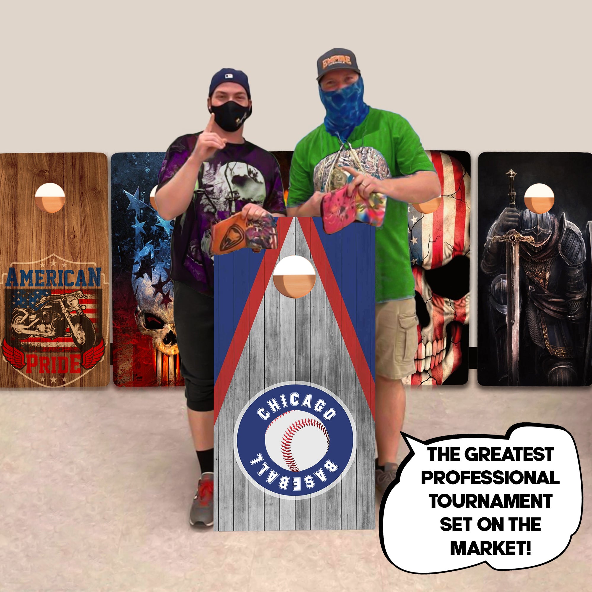 Chicago Baseball Professional Cornhole Boards