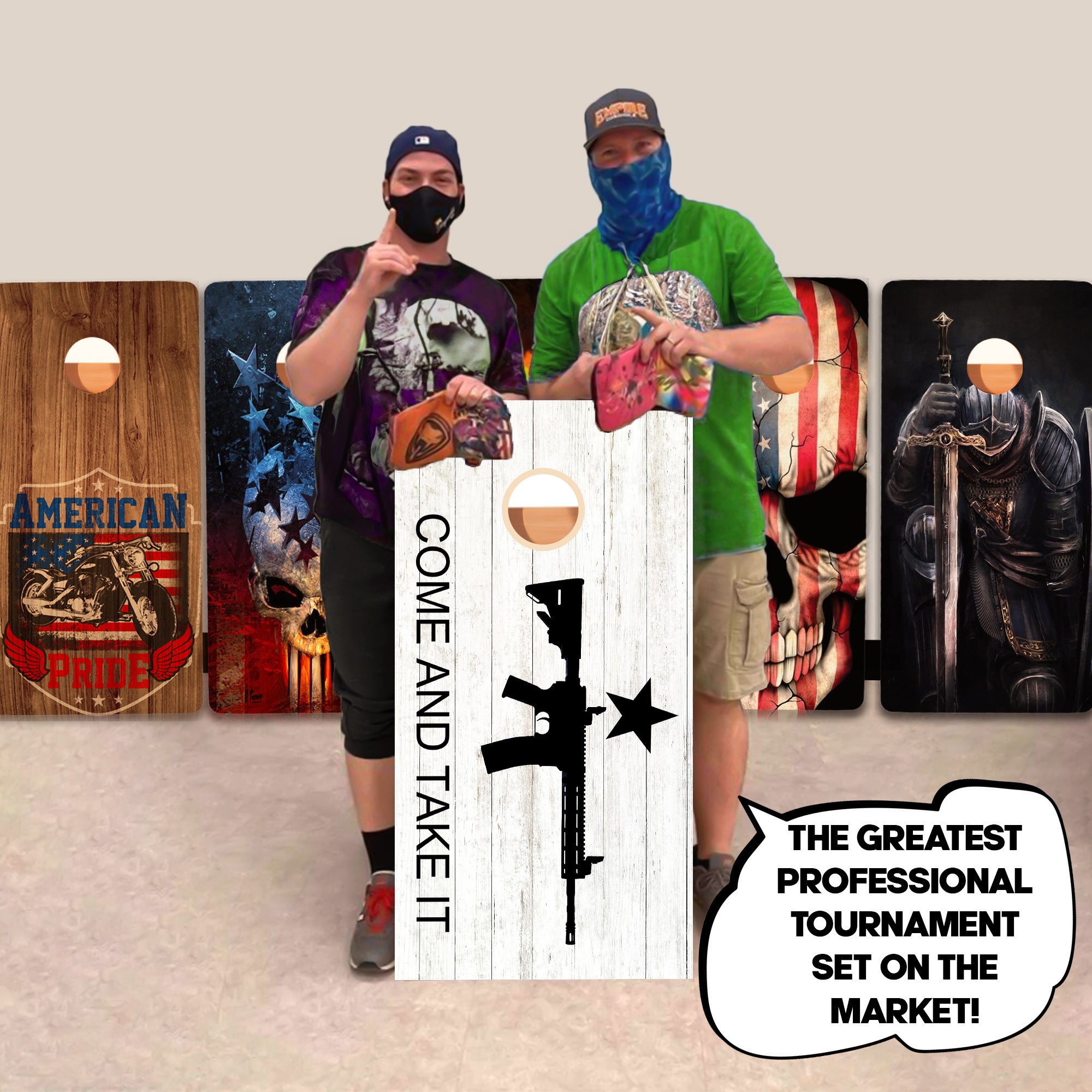 COME AND TAKE IT Professional Cornhole Boards