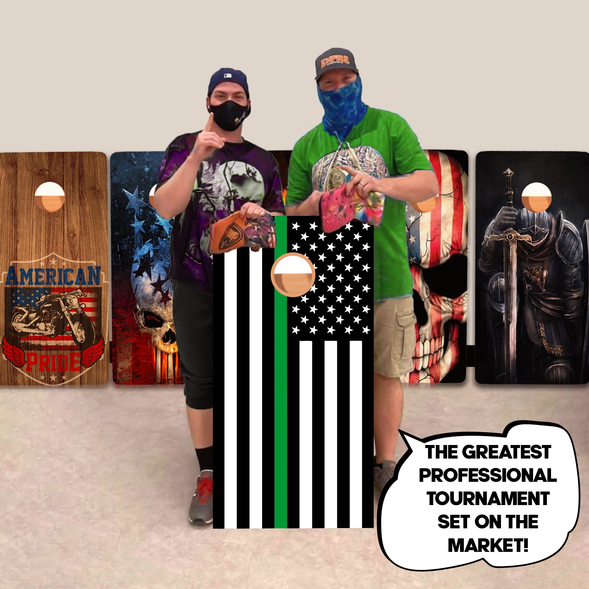 Green Line Professional Cornhole Boards
