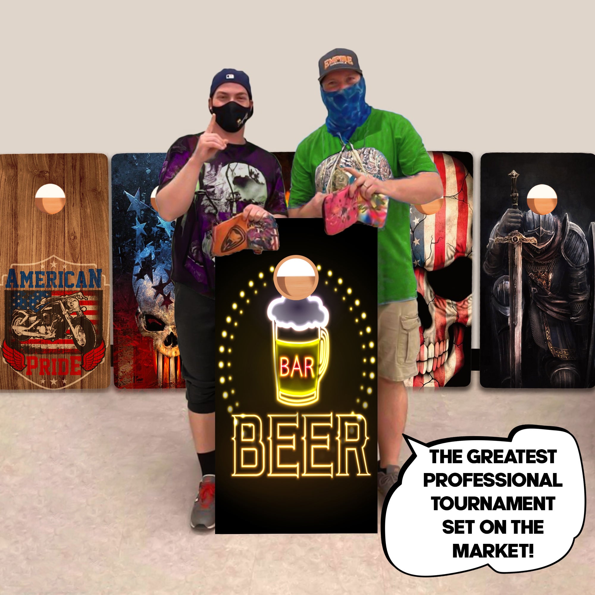 Glowing Beer Professional Cornhole Boards