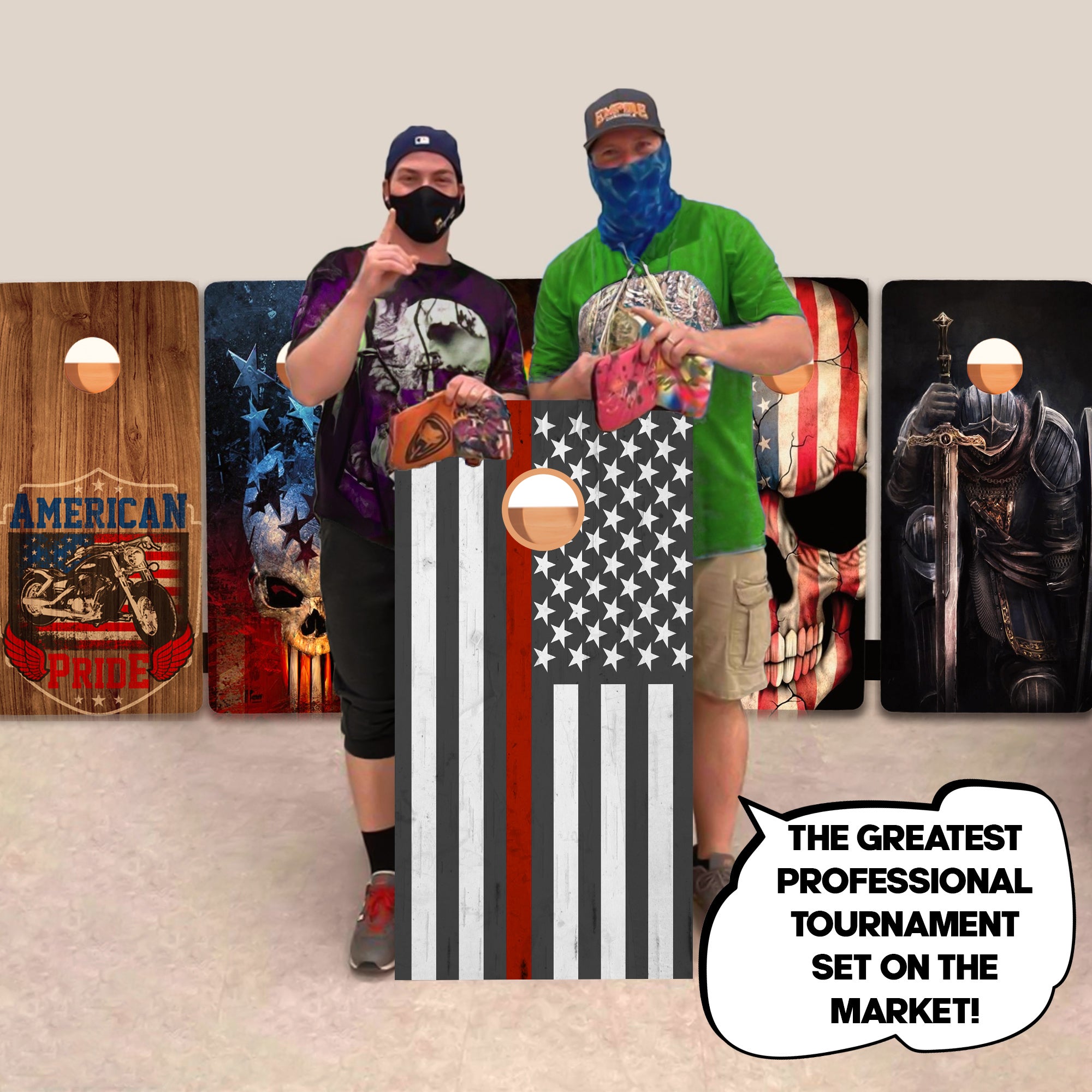 Red Line Clean Professional Cornhole Boards