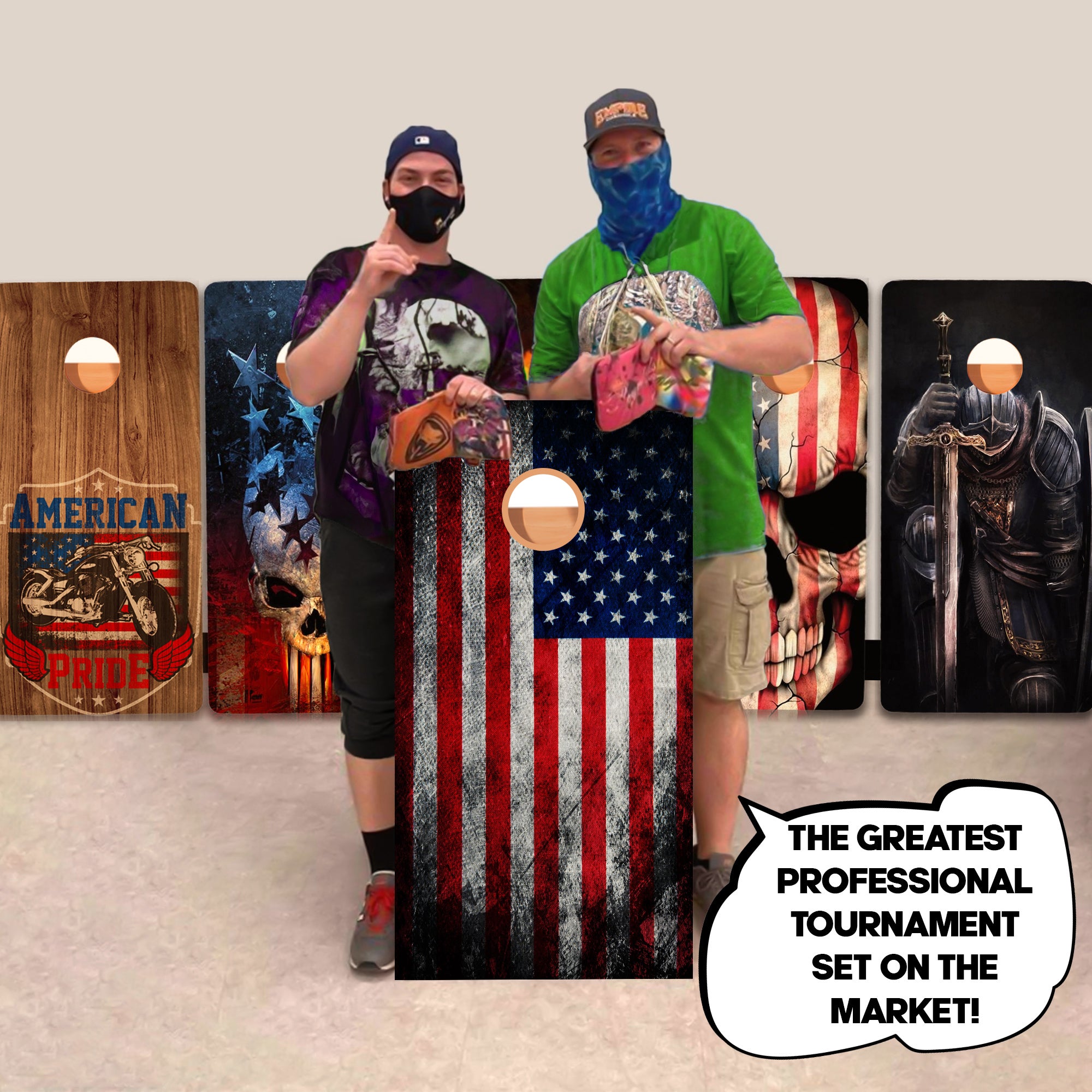 Metal Flag Professional Cornhole Boards