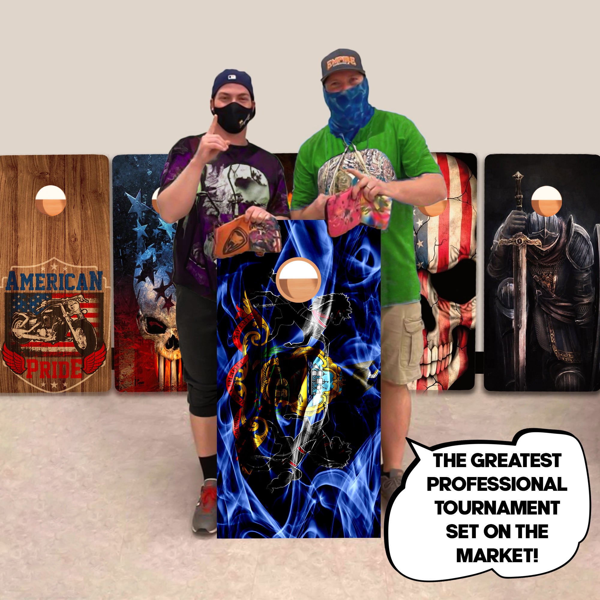 Pennsylvania Windy Flag Professional Cornhole Boards