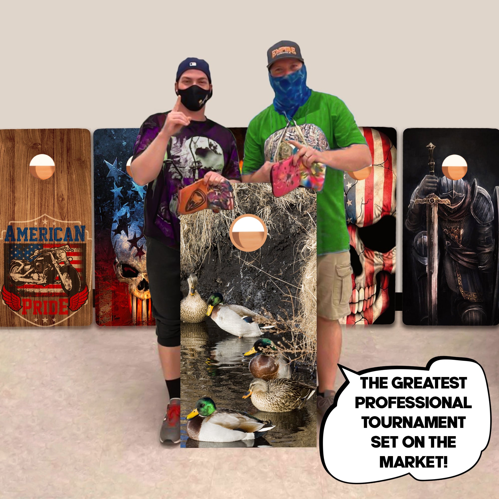 Ducks in Water Professional Cornhole Boards