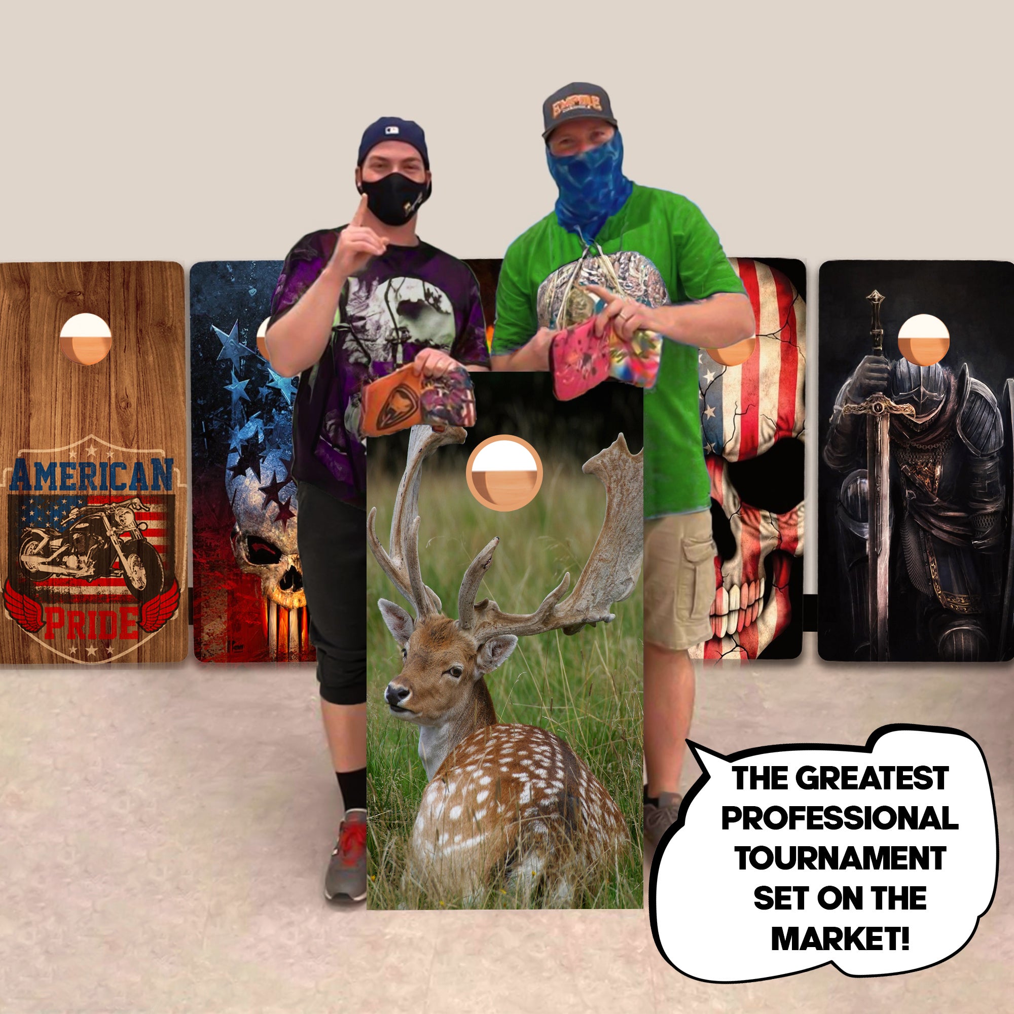 White Spot Deer Professional Cornhole Boards