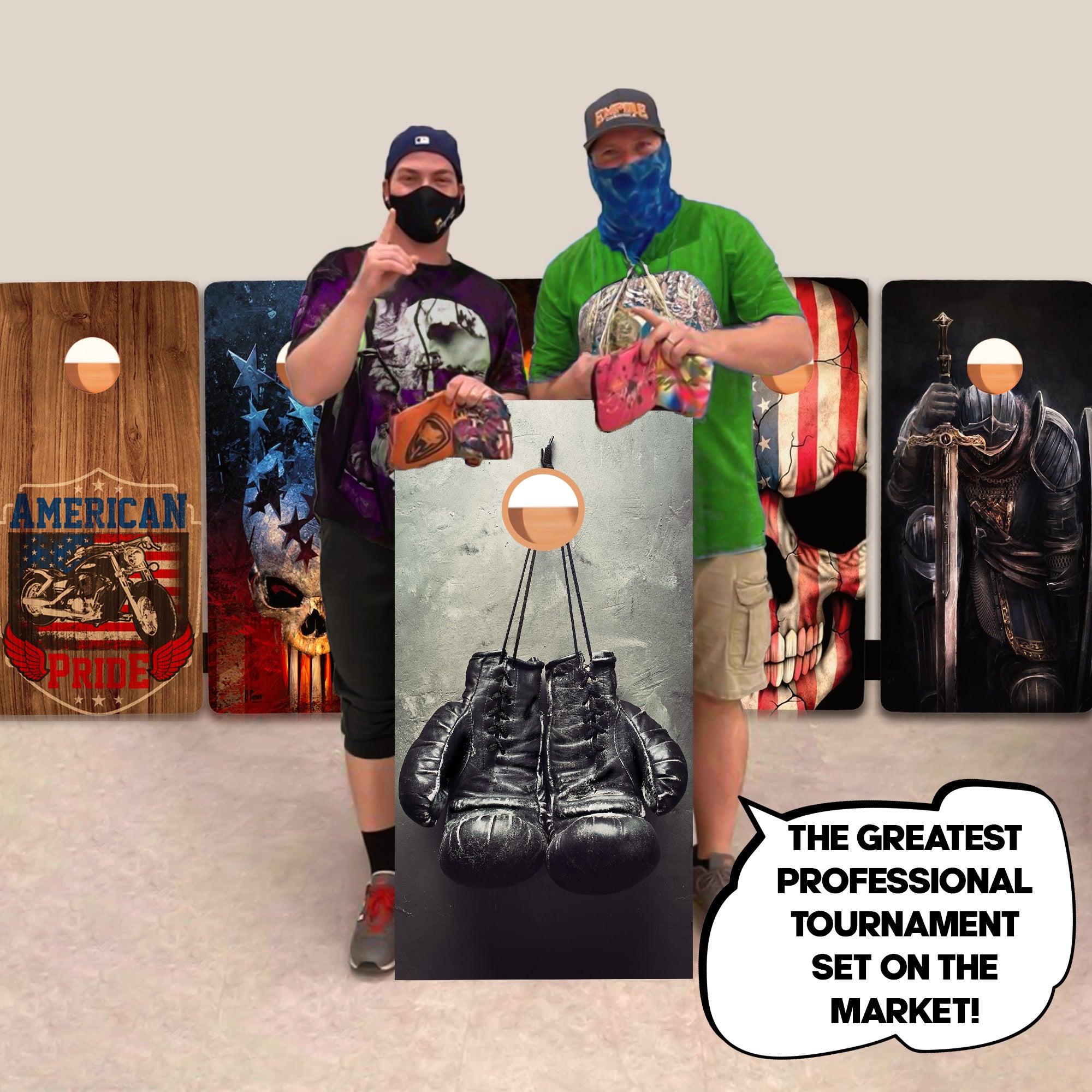Boxing Gloves Professional Cornhole Boards