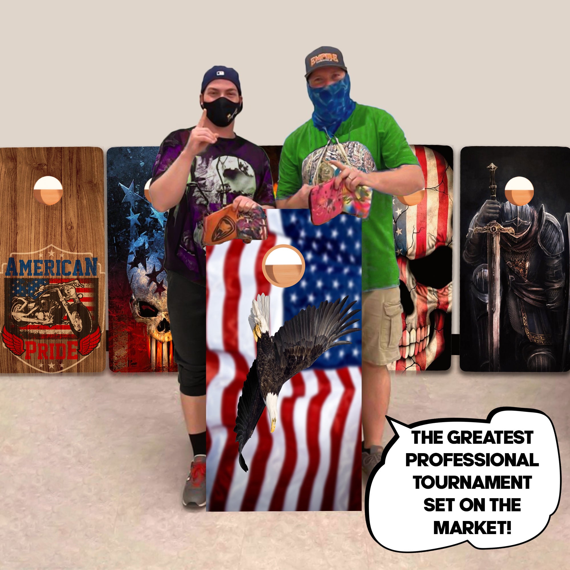 Eagle Flag Professional Cornhole Boards