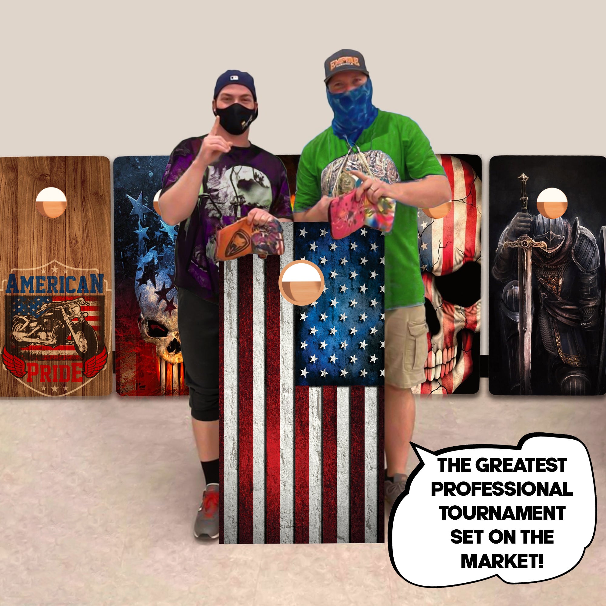 American Flag Professional Cornhole Boards