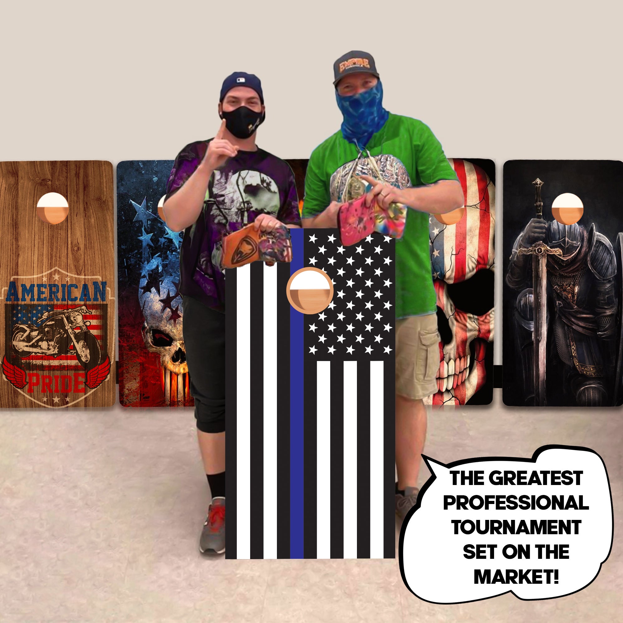 Blue Line Professional Cornhole Boards