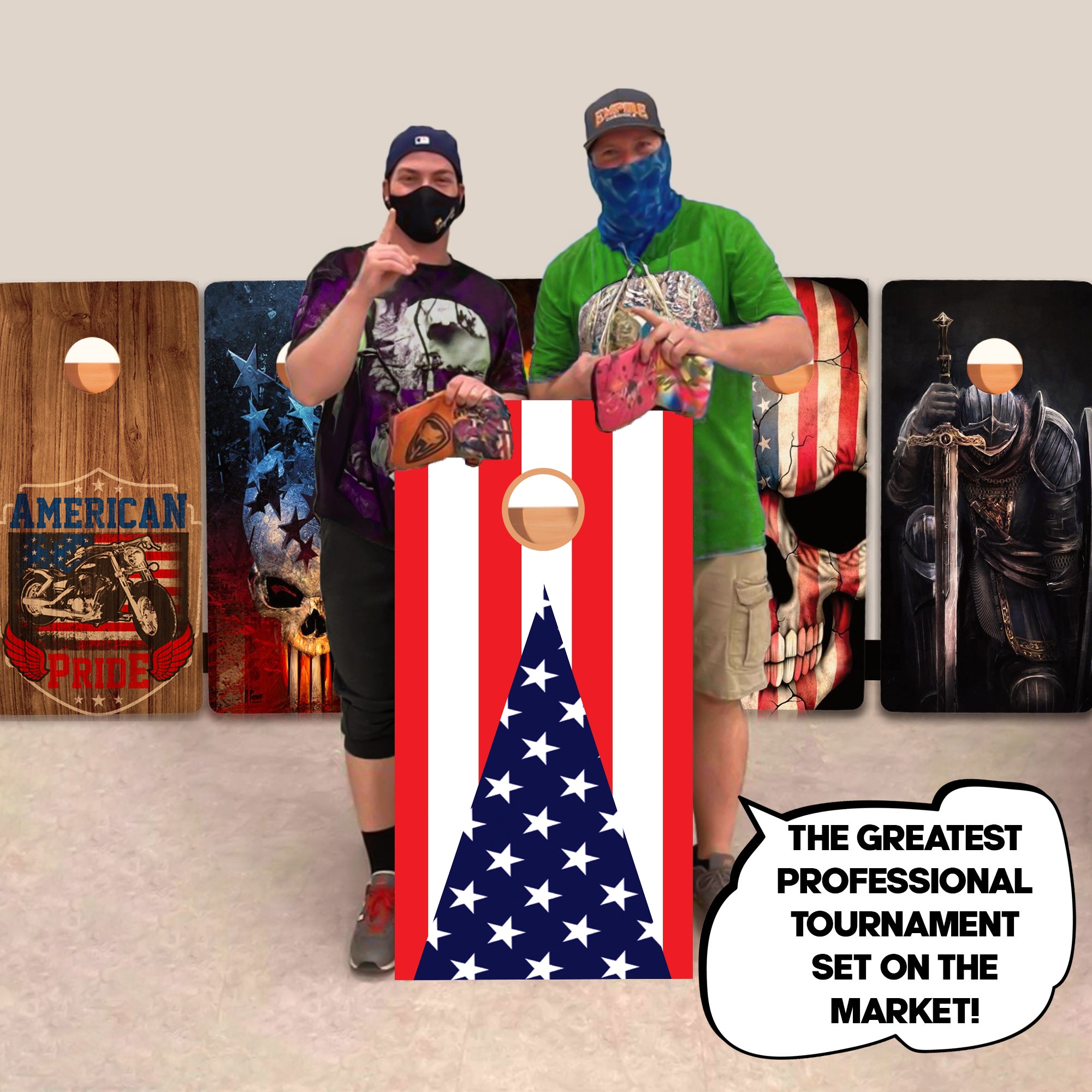 Stars Stripes Professional Cornhole Boards