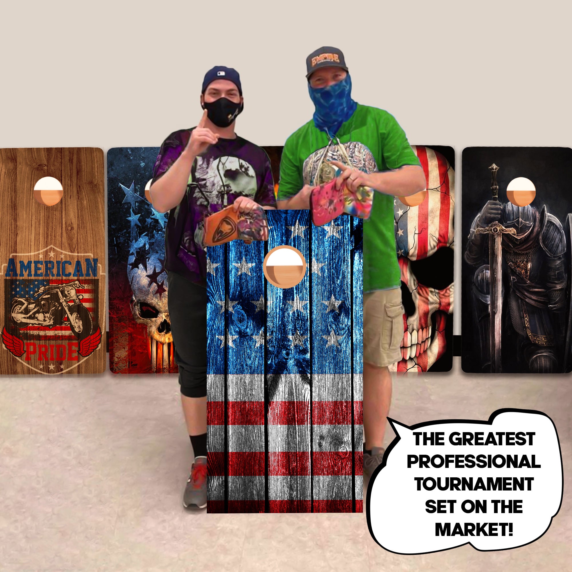 Wooden Panel Professional Cornhole Boards