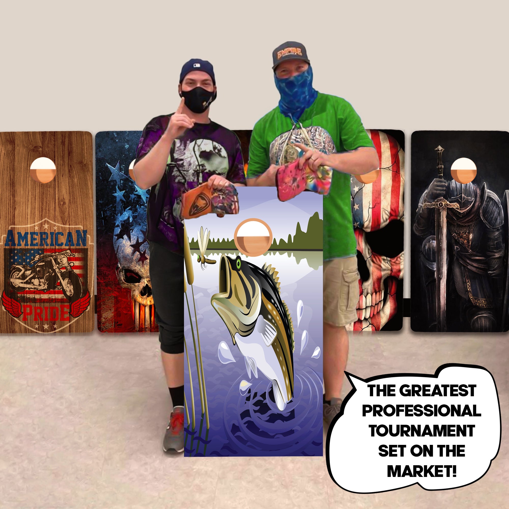 Fishing Professional Cornhole Boards