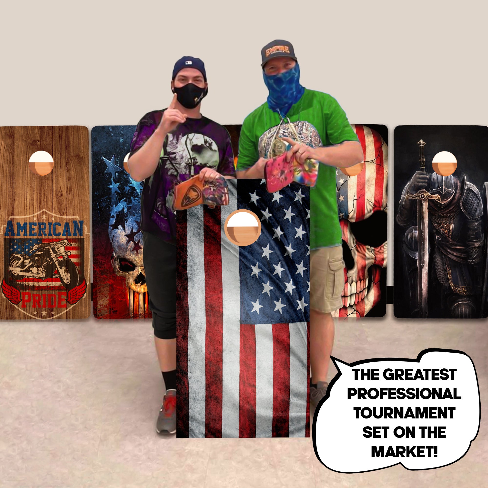 USA Flag Professional Cornhole Boards