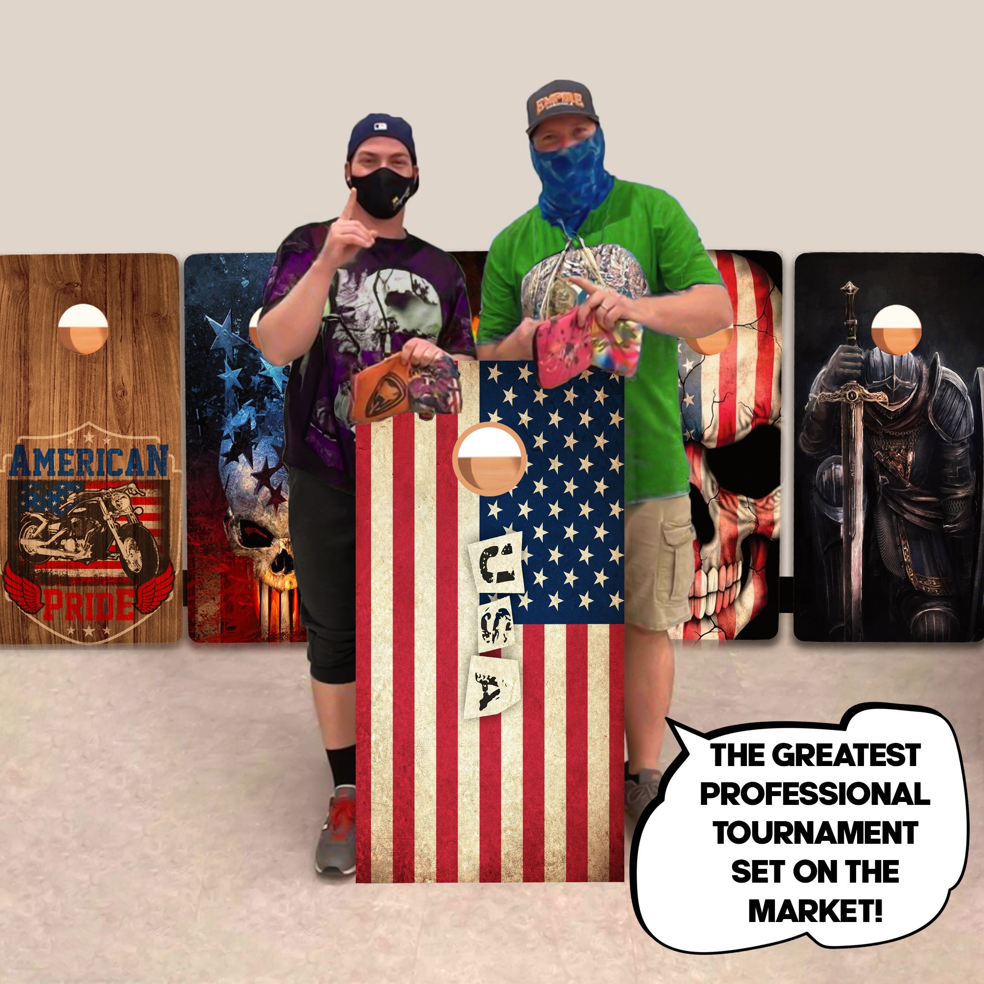 USA Flag Professional Cornhole Boards