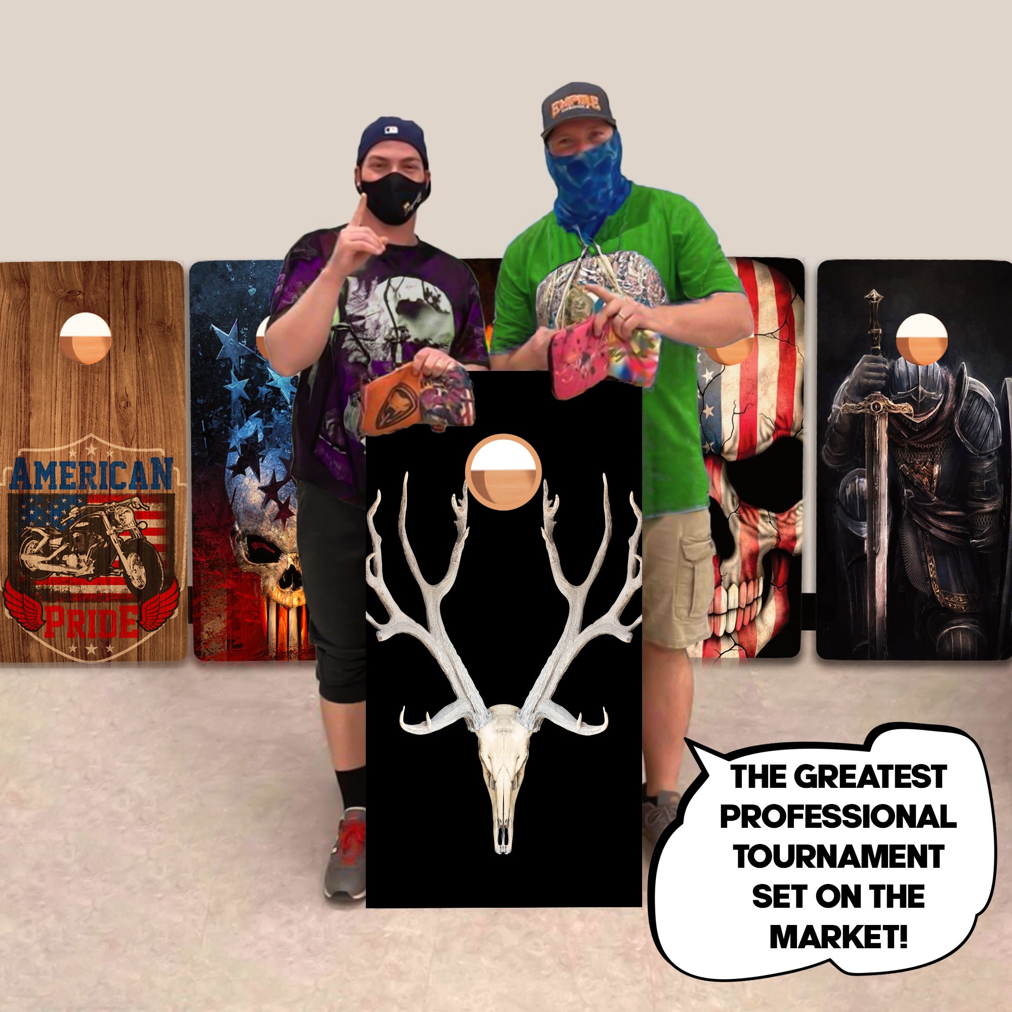Deer Skull Professional Cornhole Boards