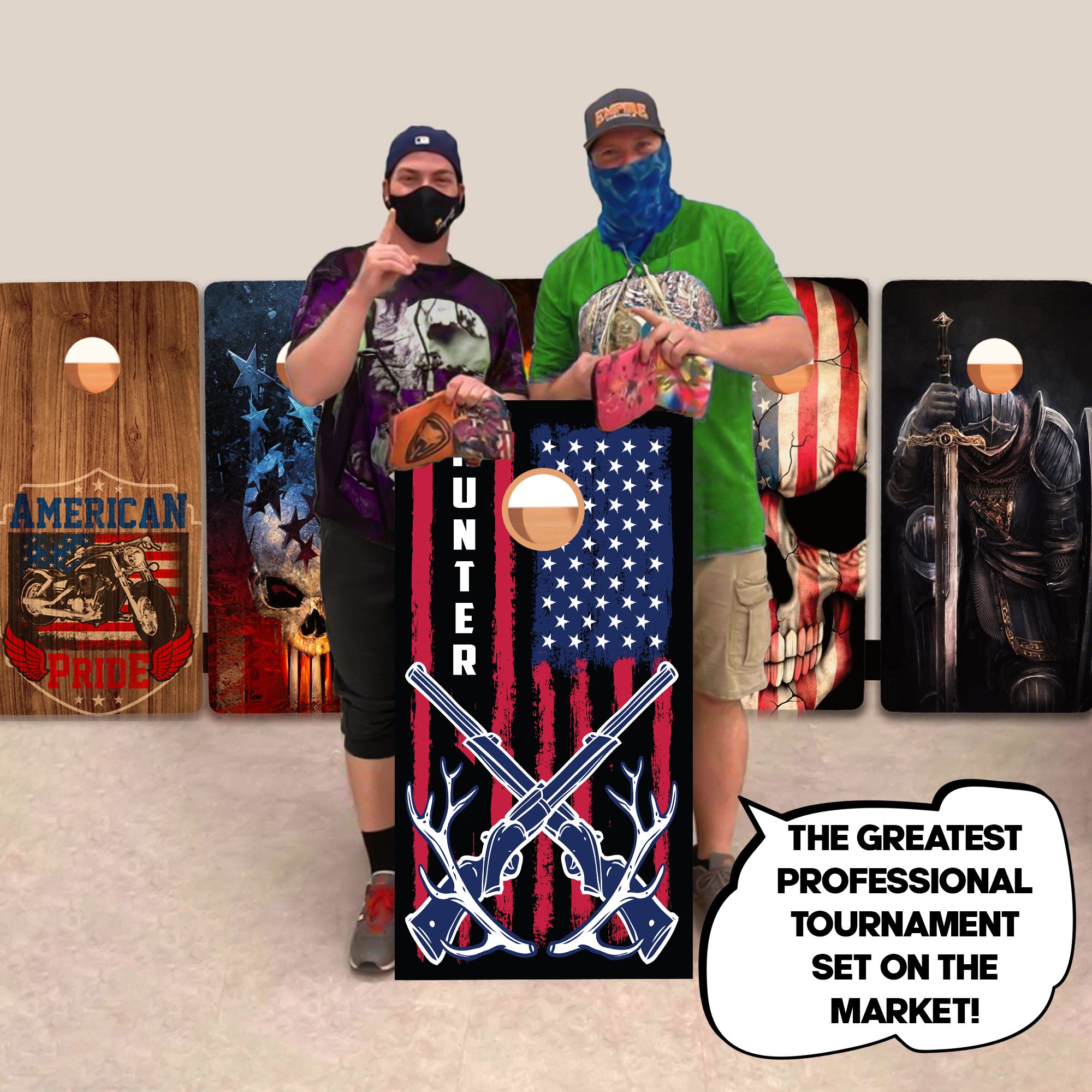 Hunting Flag Professional Cornhole Boards