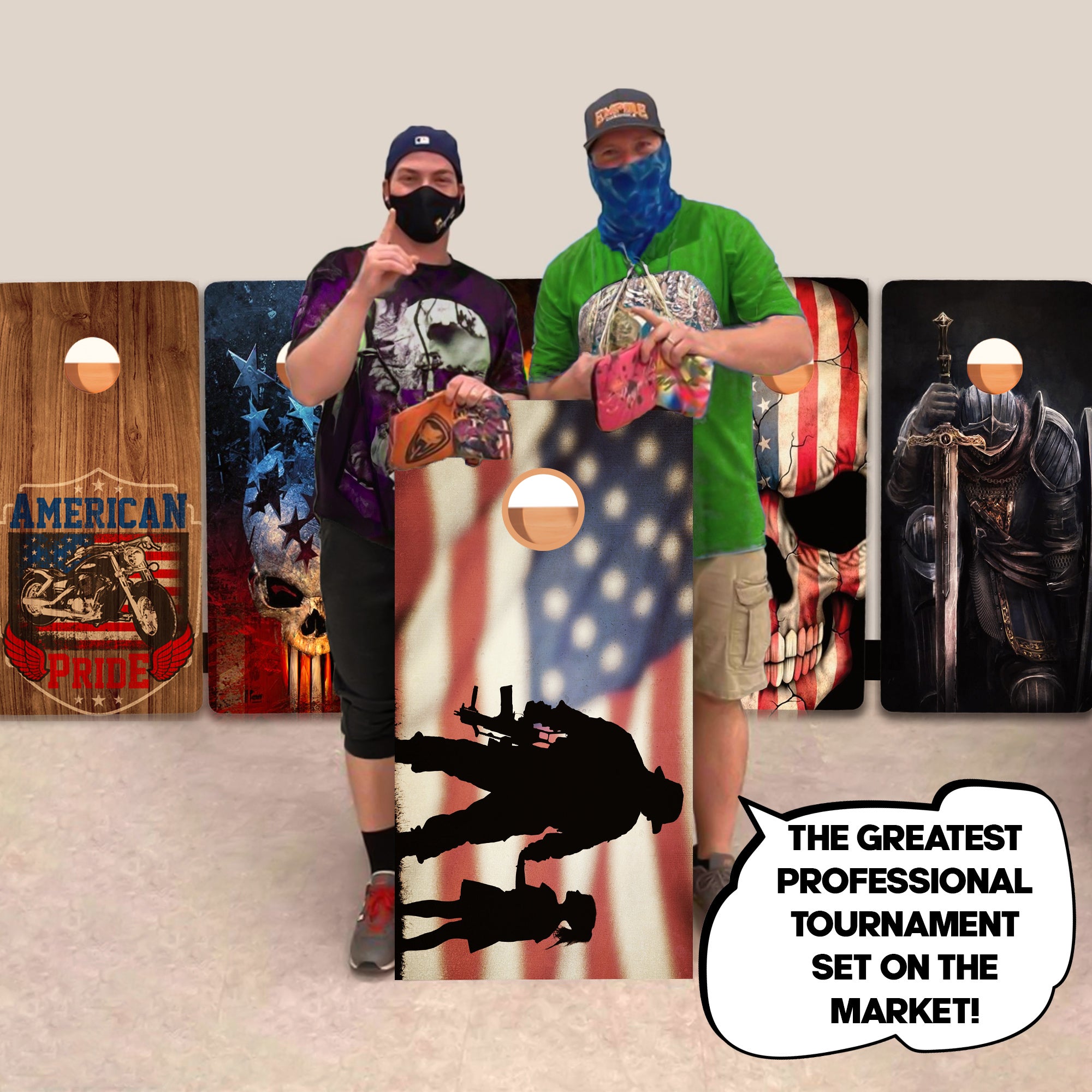 Soldier Daughter Flag Professional Cornhole Boards