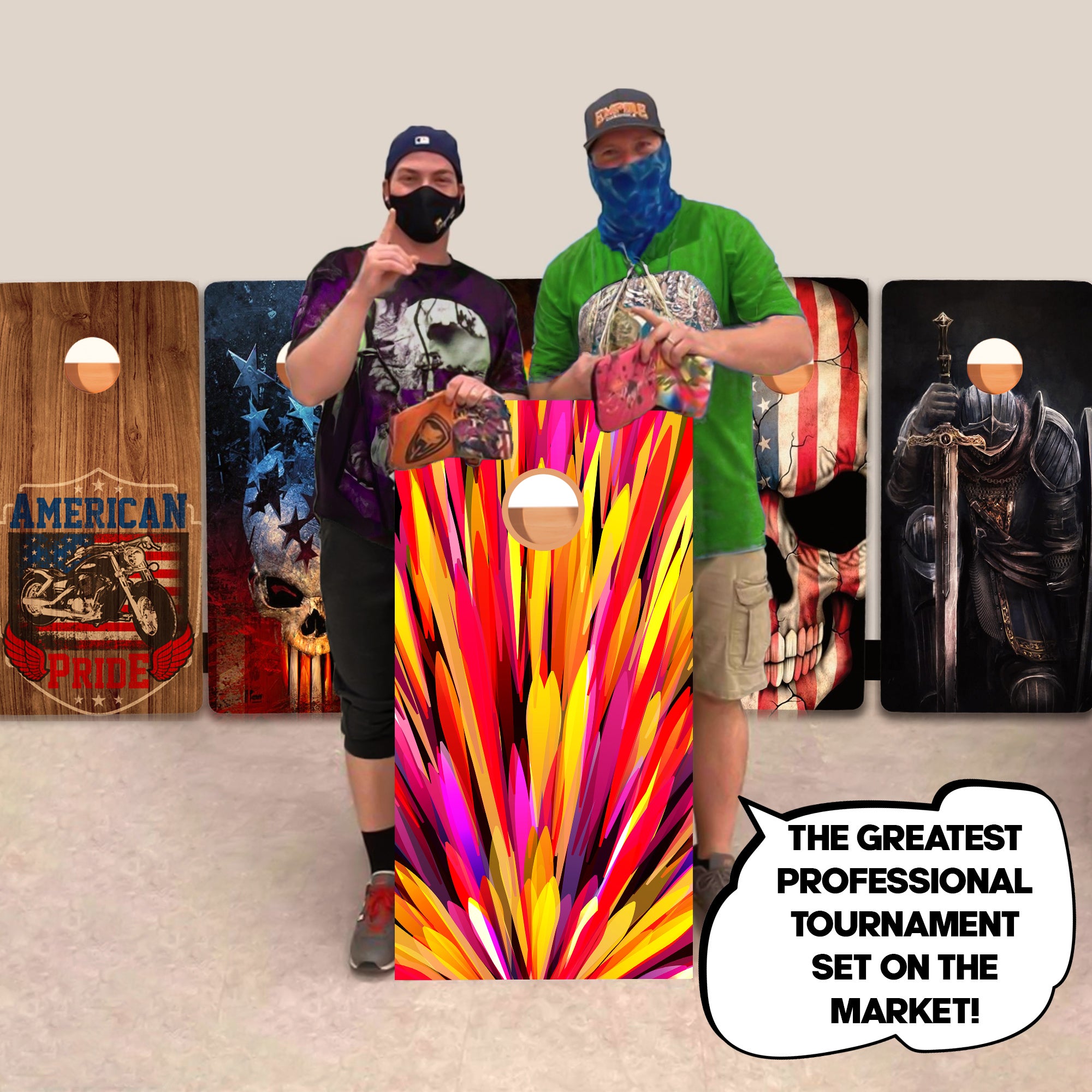 Colorful Art Professional Cornhole Boards