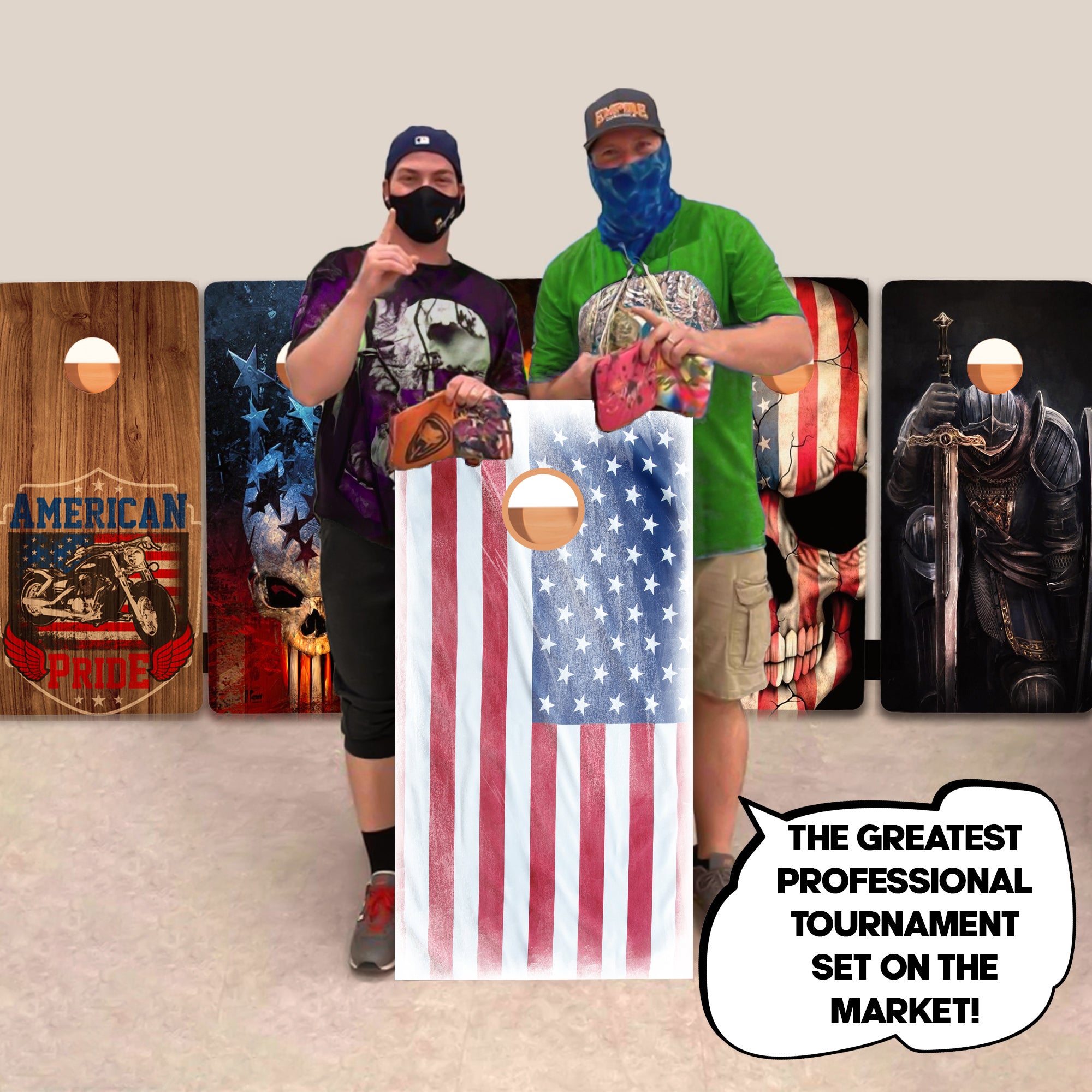 US Flag Professional Cornhole Boards