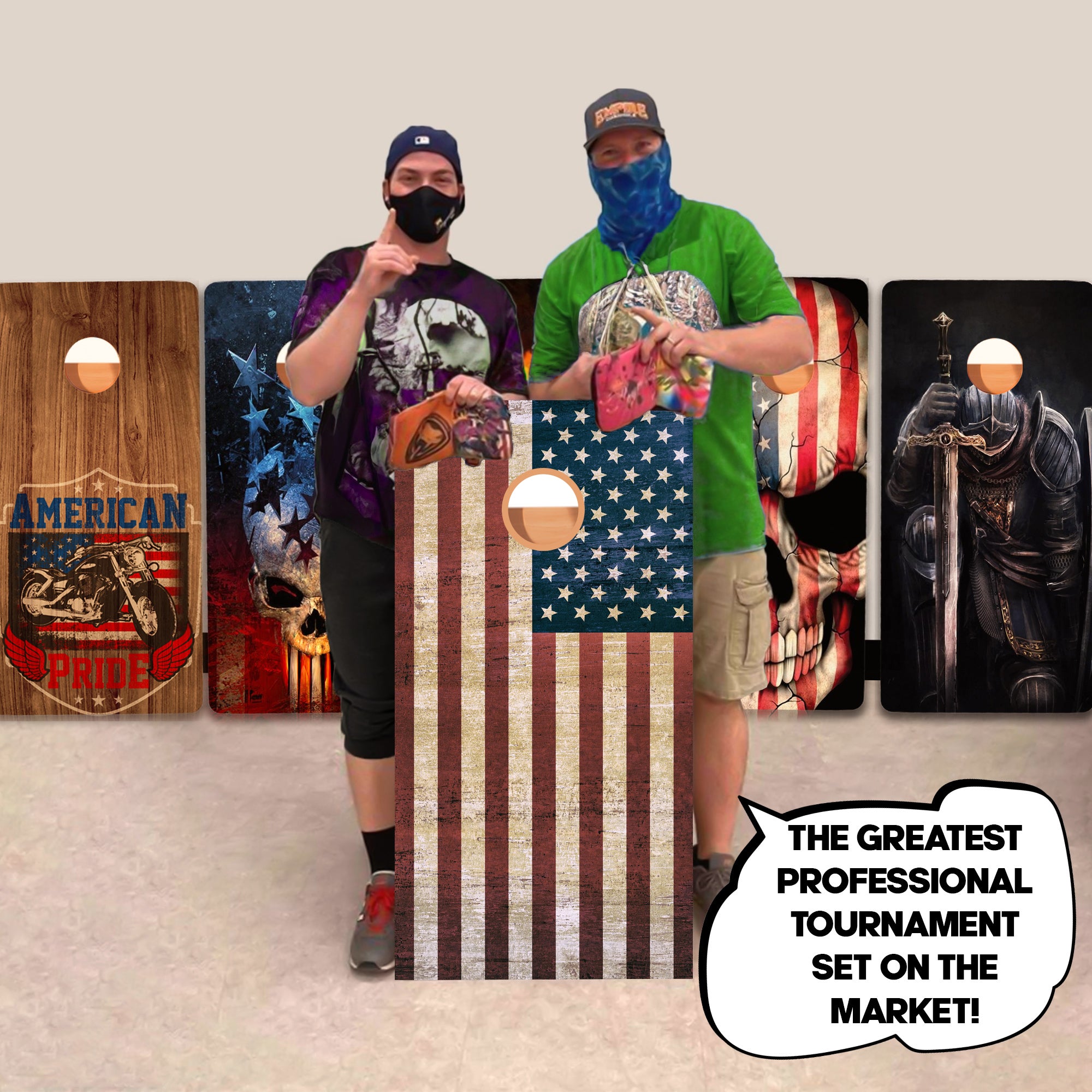 US Flag Professional Cornhole Boards