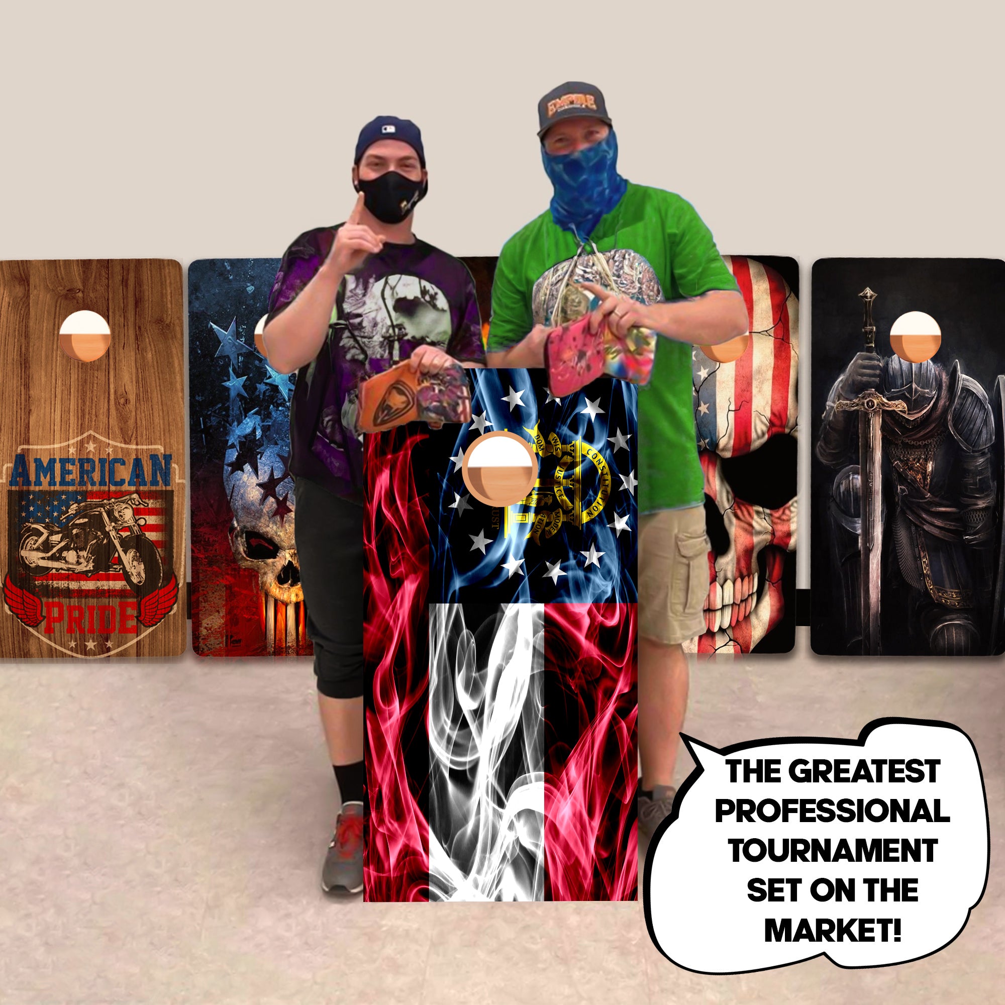 Georgia Windy Flag Professional Cornhole Boards