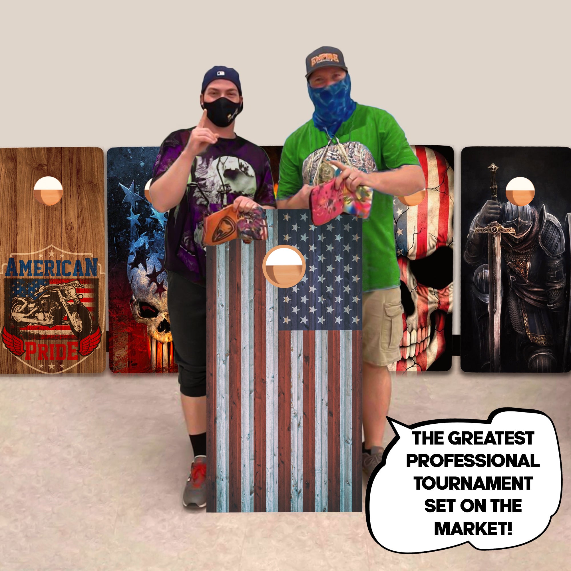 US Flag Professional Cornhole Boards