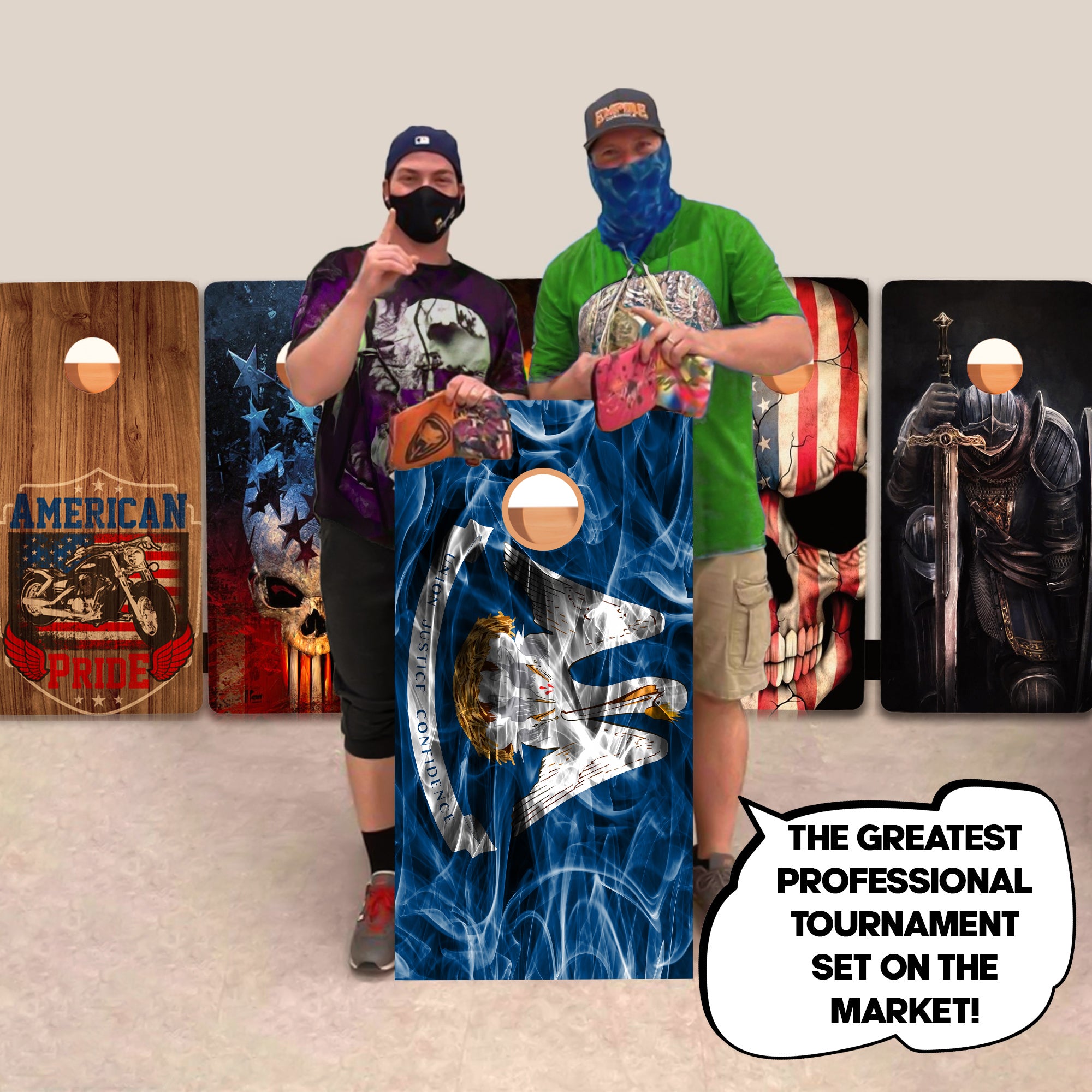 Louisiana Windy Flag Professional Cornhole Boards