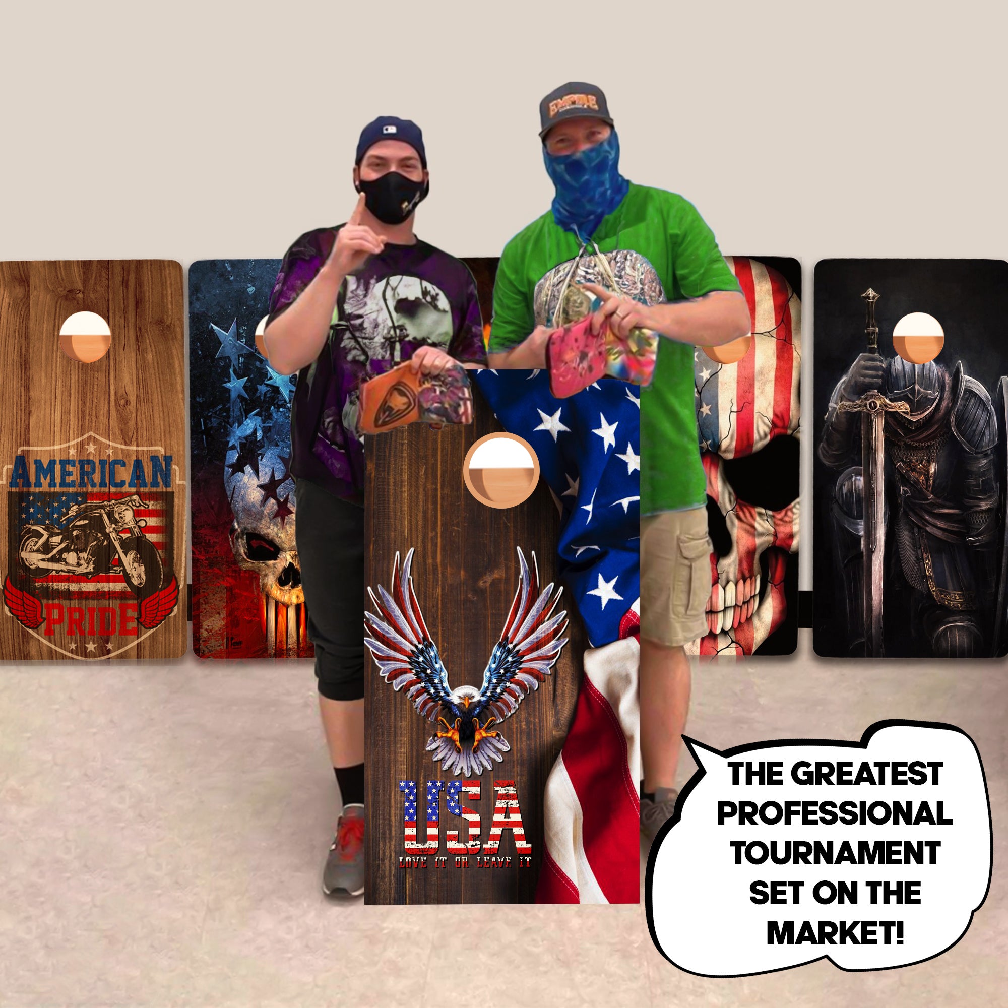 Eagle Love It Or Leave Professional Cornhole Boards